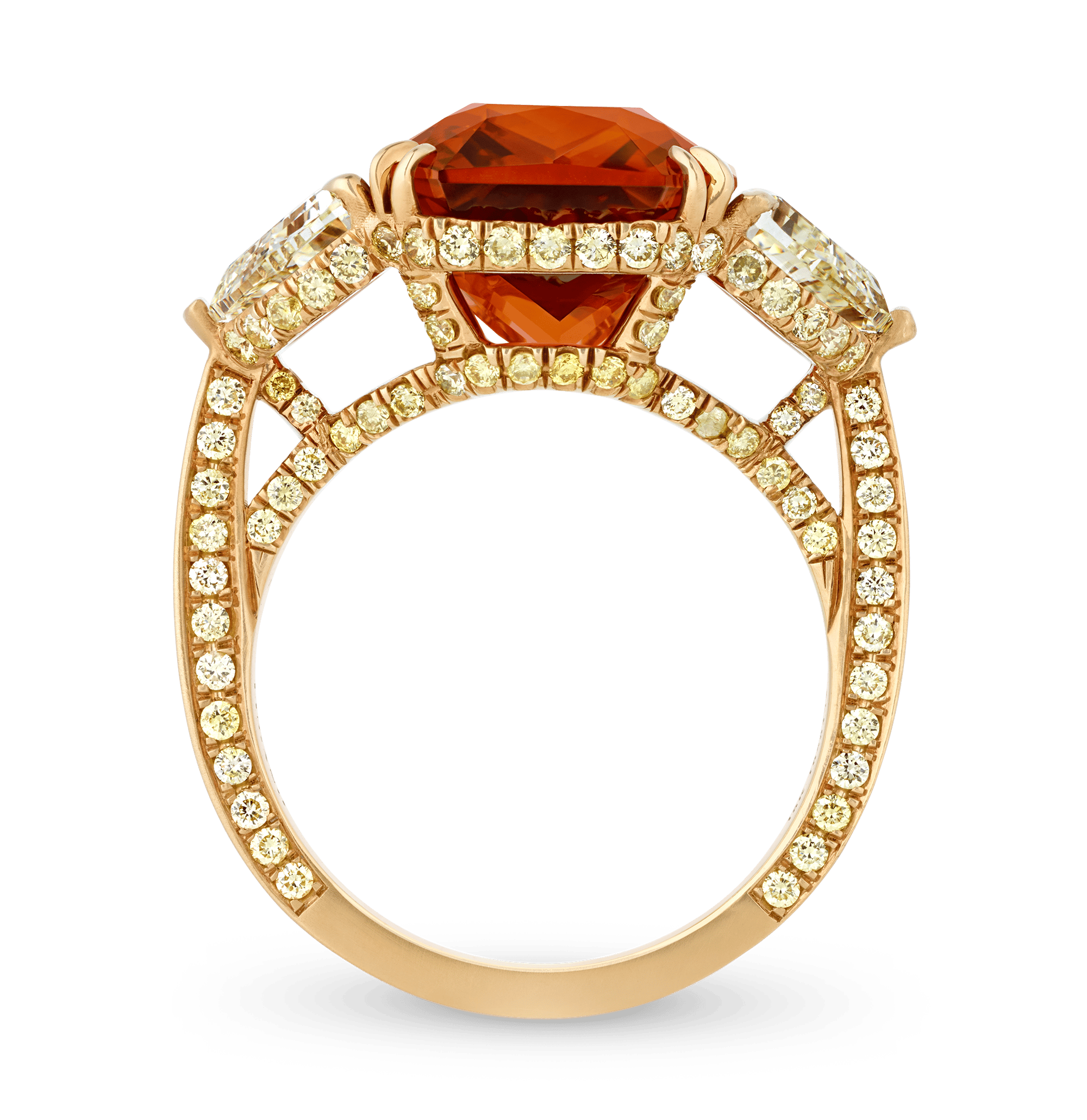 Orange Sapphire Ring, 14.58 Carats