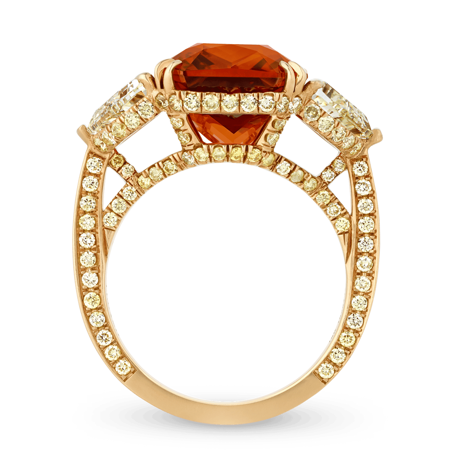 Orange Sapphire Ring, 14.58 Carats