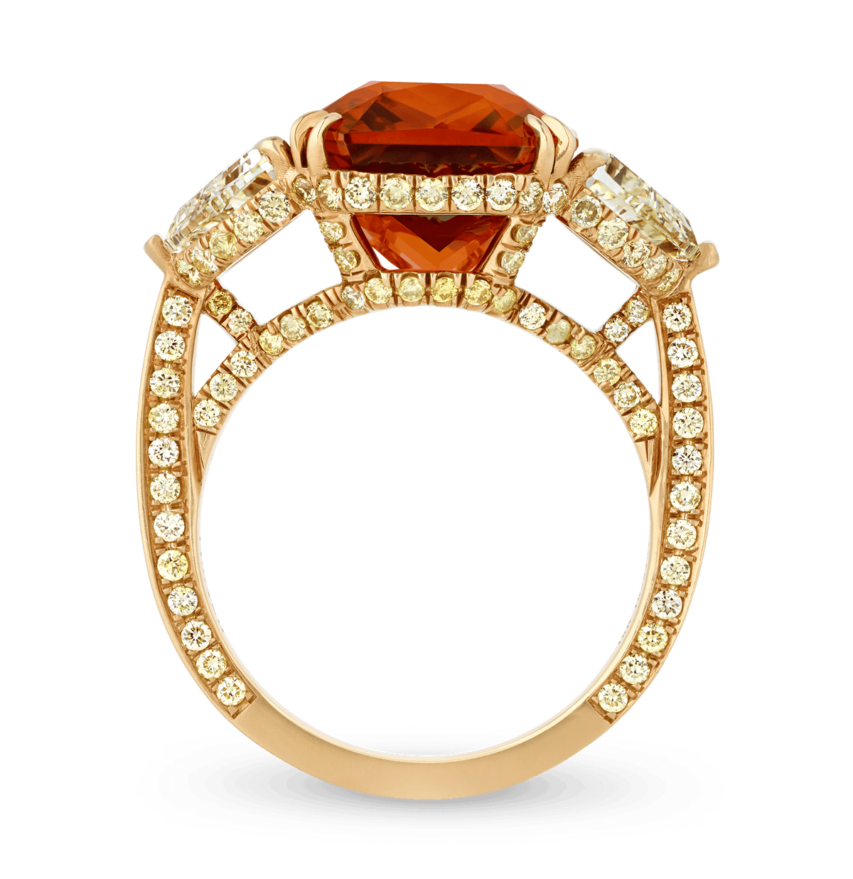 Orange Sapphire Ring, 14.58 Carats