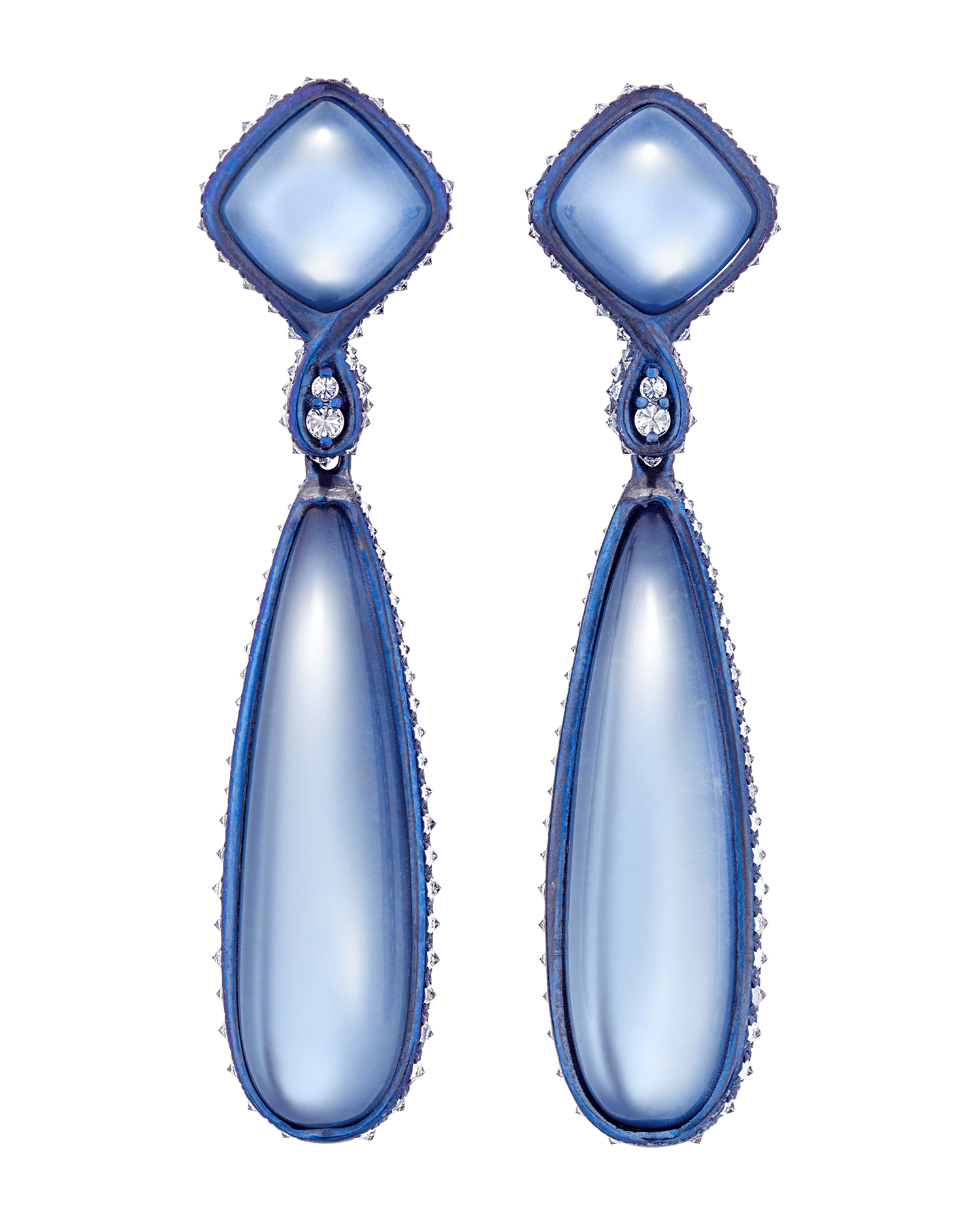 Moonstone and Lapis Lazuli Reversible Earrings