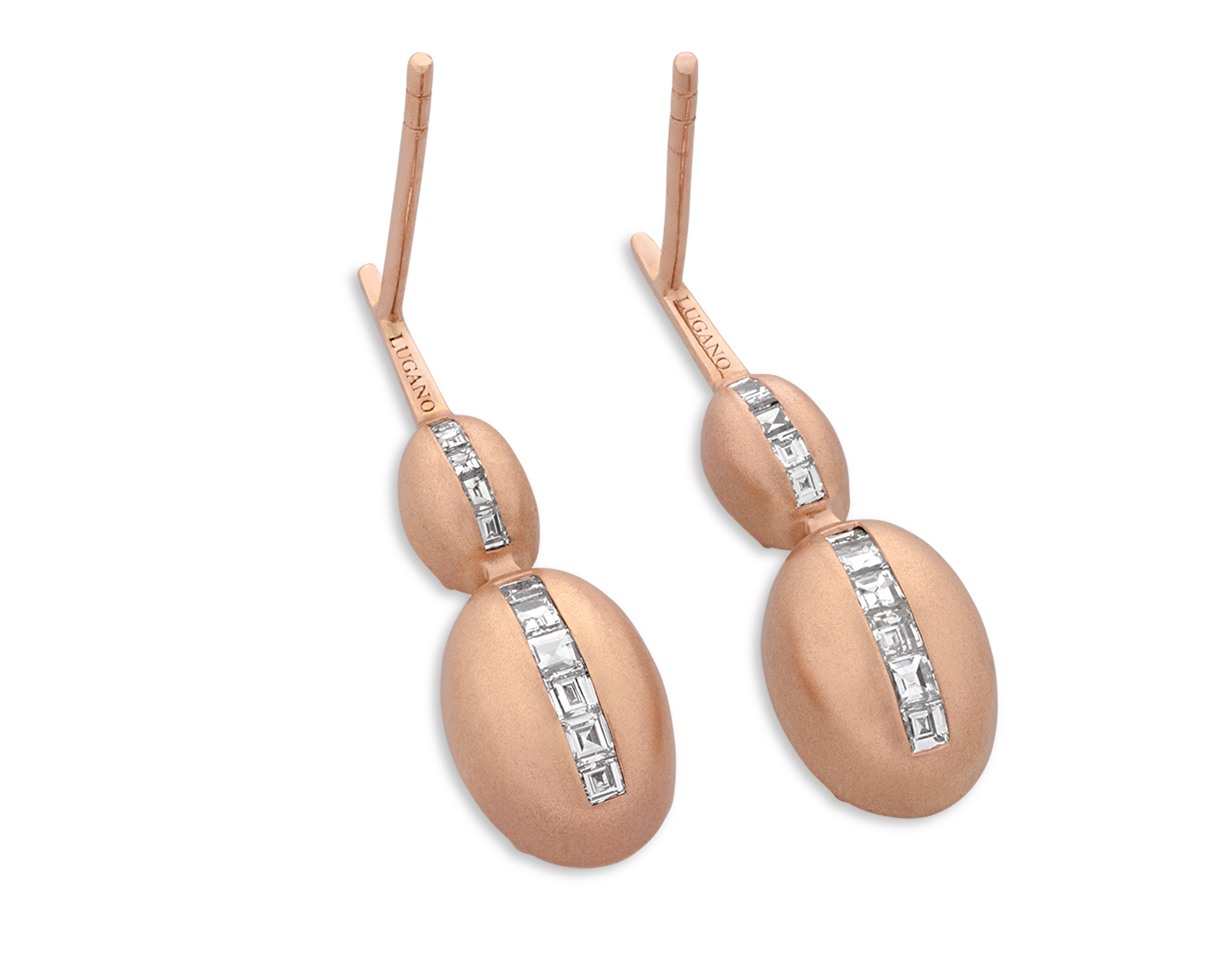 Champagne Diamond Drop Earrings, 4.55 Carats