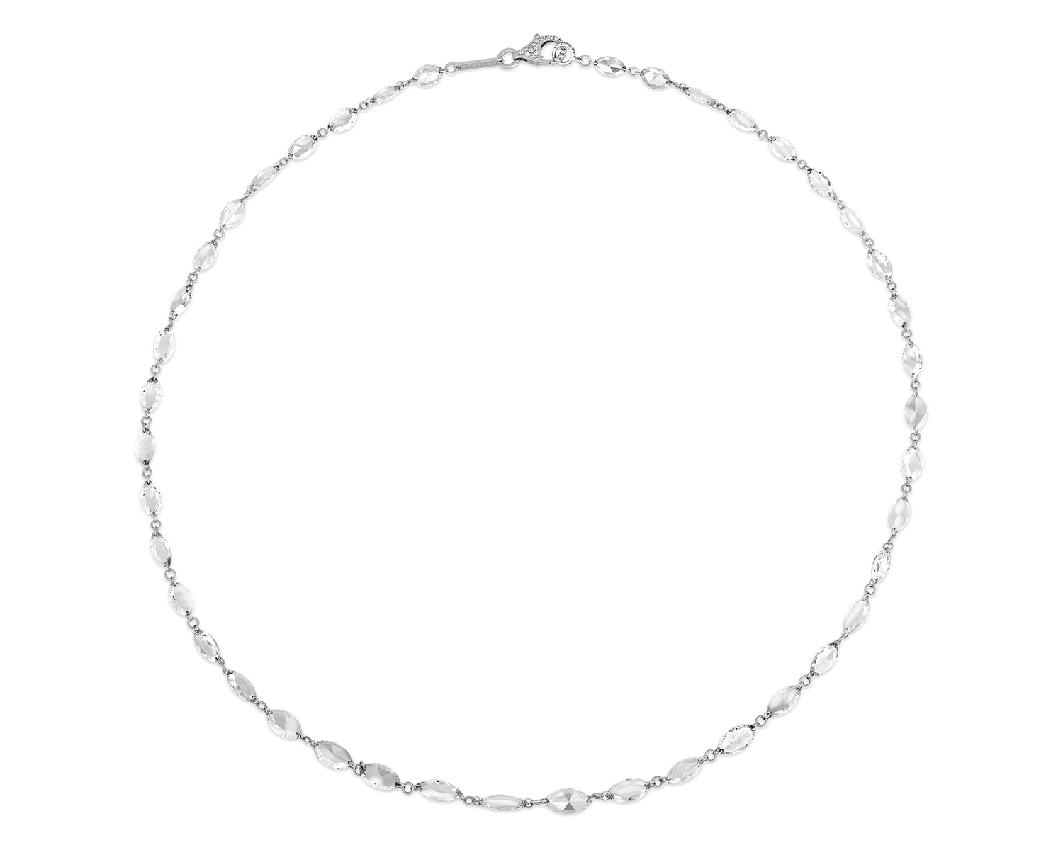 Rose Cut Diamond Chain, 13.74 Carats