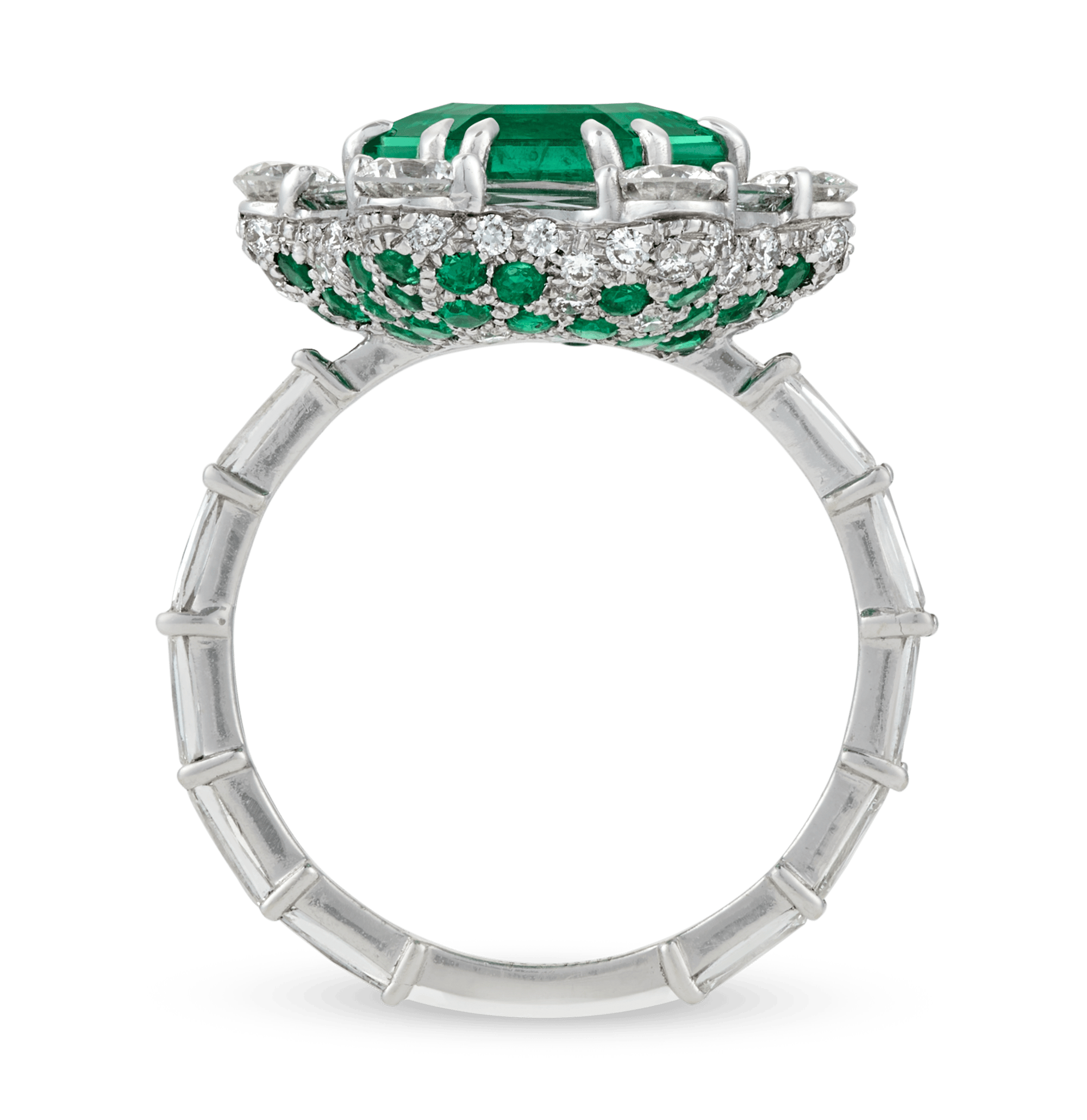 Hexagon Emerald Ring, 3.03 Carats