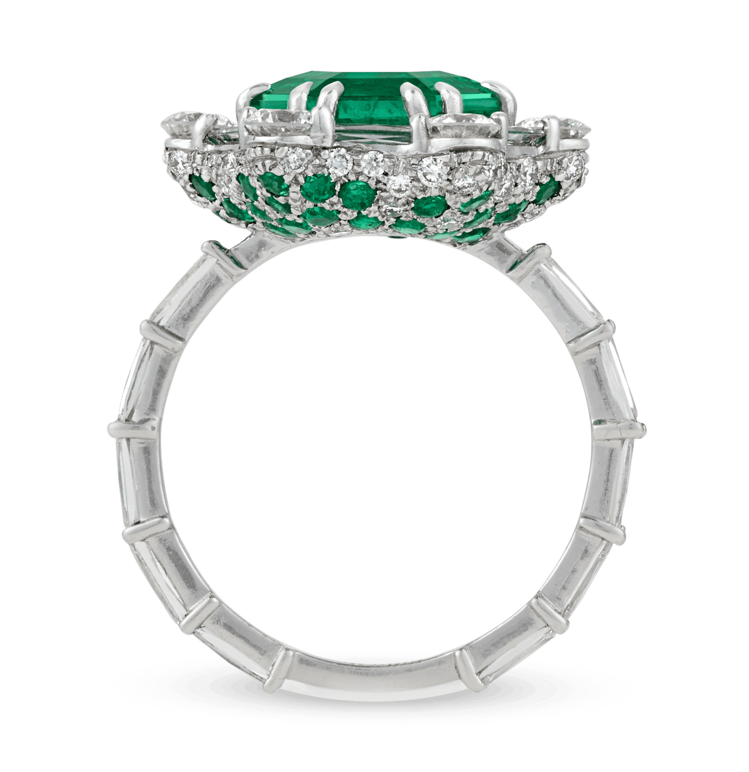 Hexagon Emerald Ring, 3.03 Carats