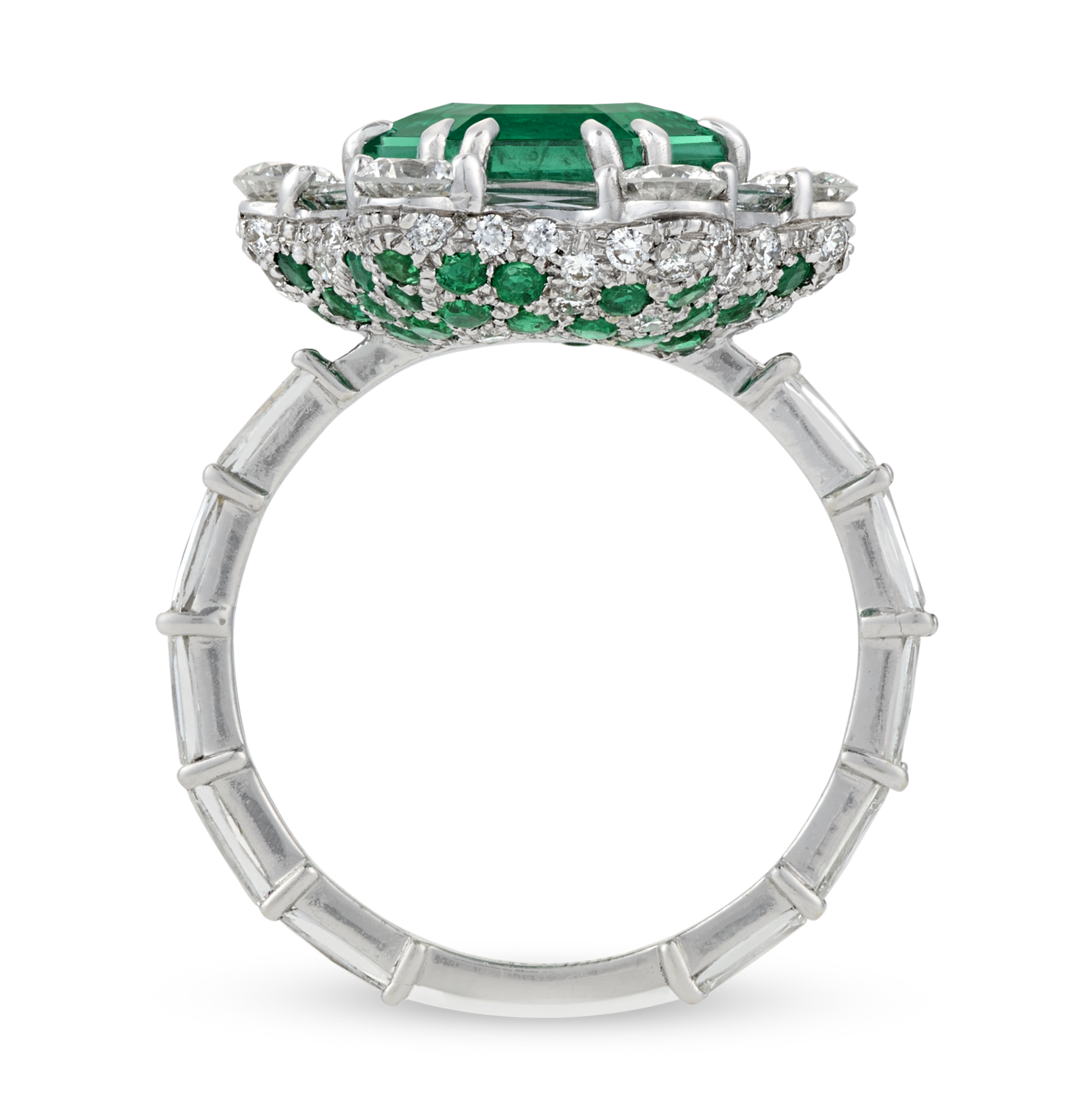 Hexagon Emerald Ring, 3.03 Carats