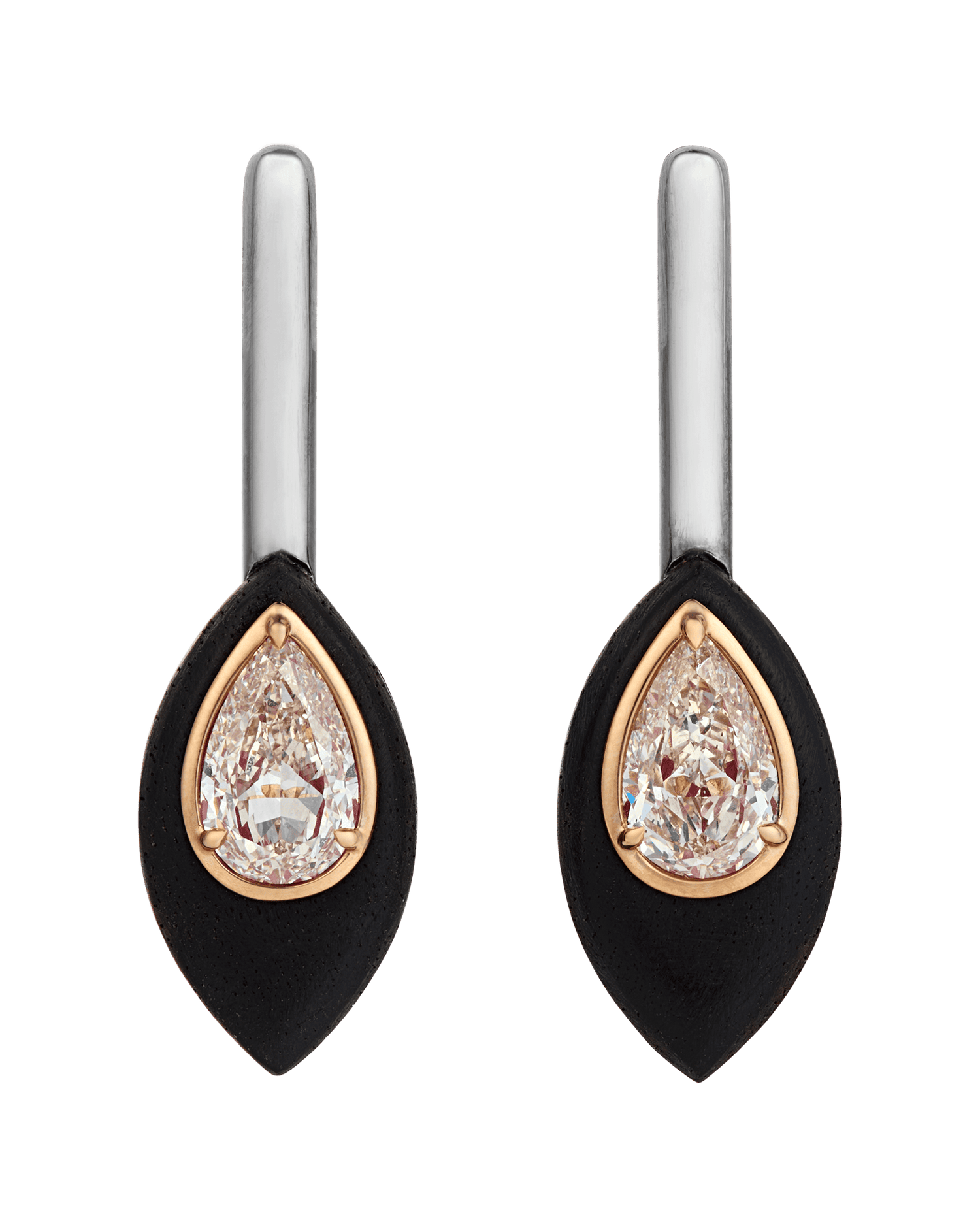 Pear-Shaped Diamond Earrings, 2.57 Carats