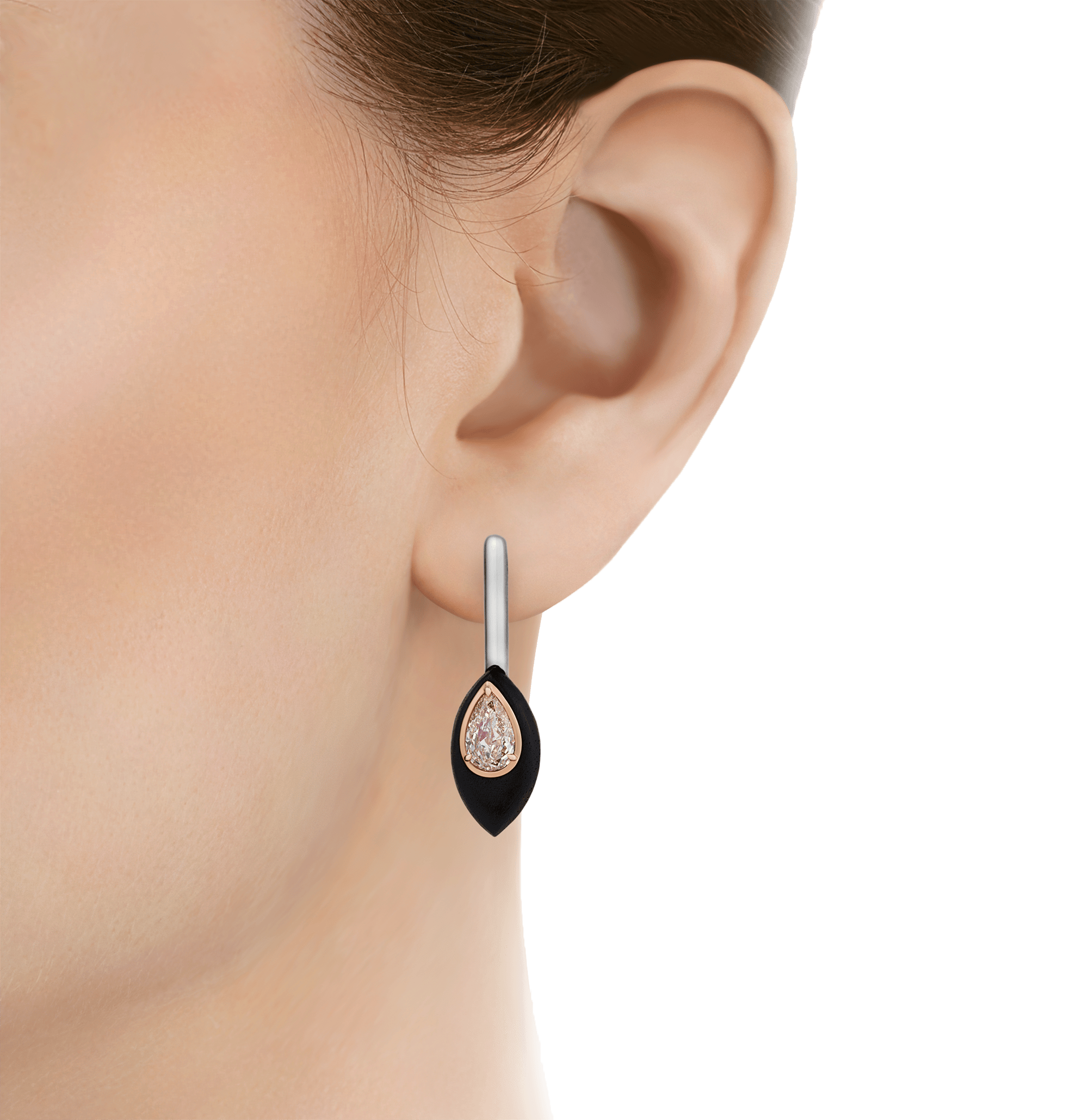 Pear-Shaped Diamond Earrings, 2.57 Carats