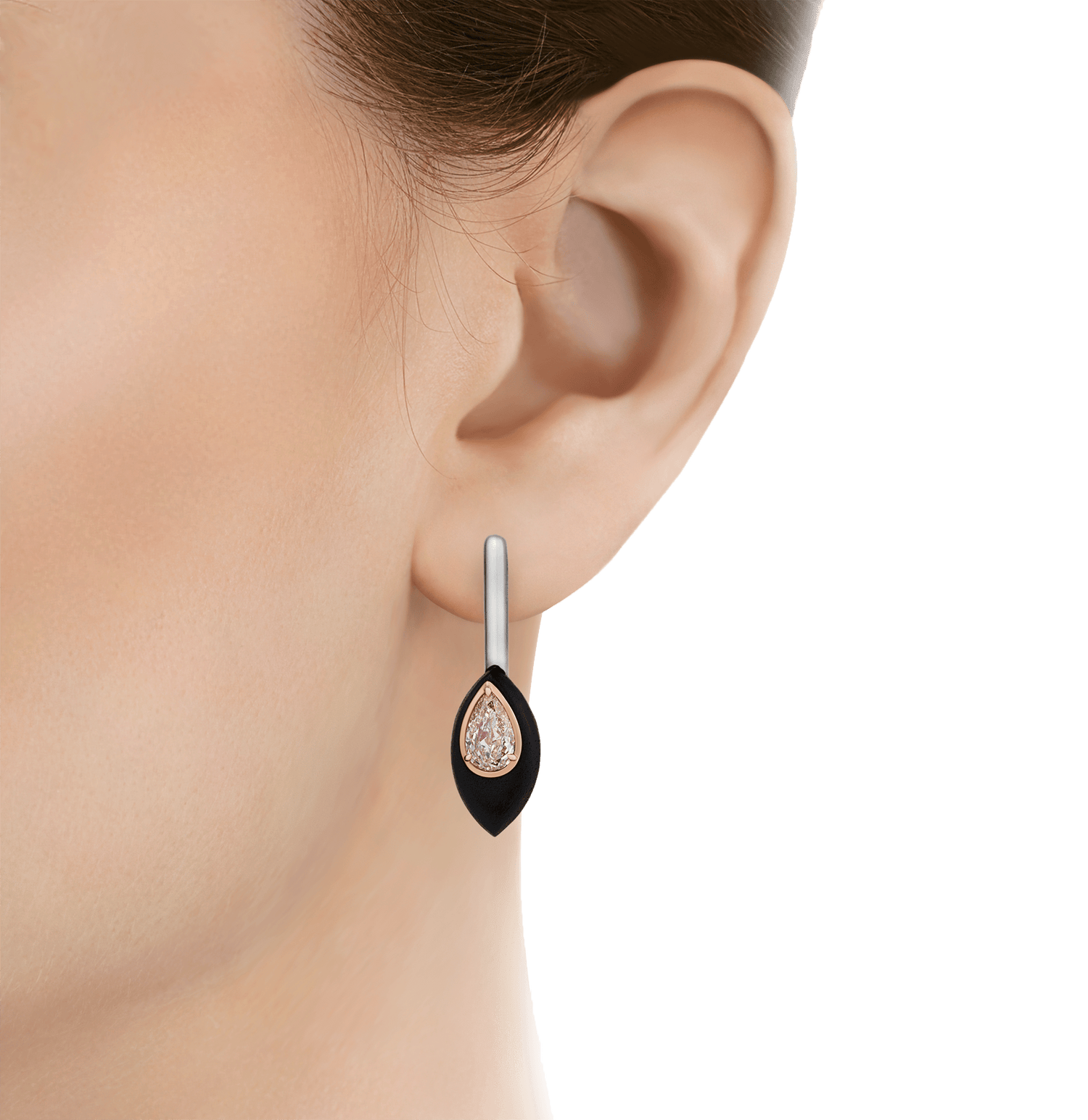Pear-Shaped Diamond Earrings, 2.57 Carats