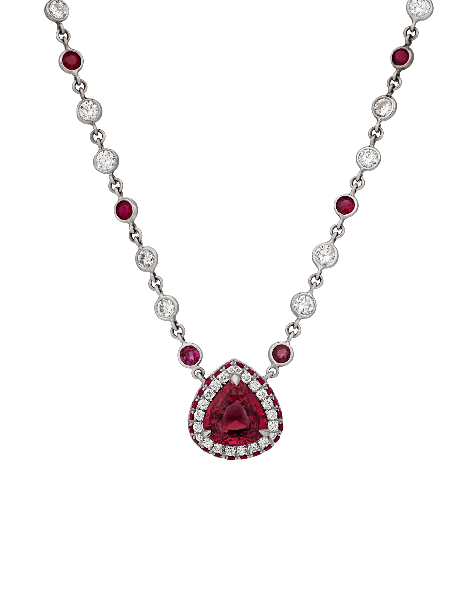 Spinel, Diamond and Ruby Necklace