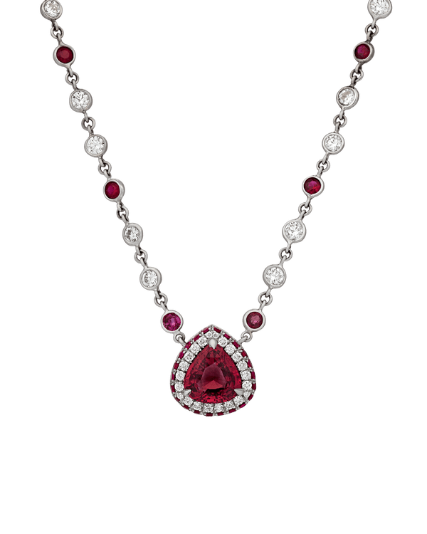 Spinel, Diamond and Ruby Necklace