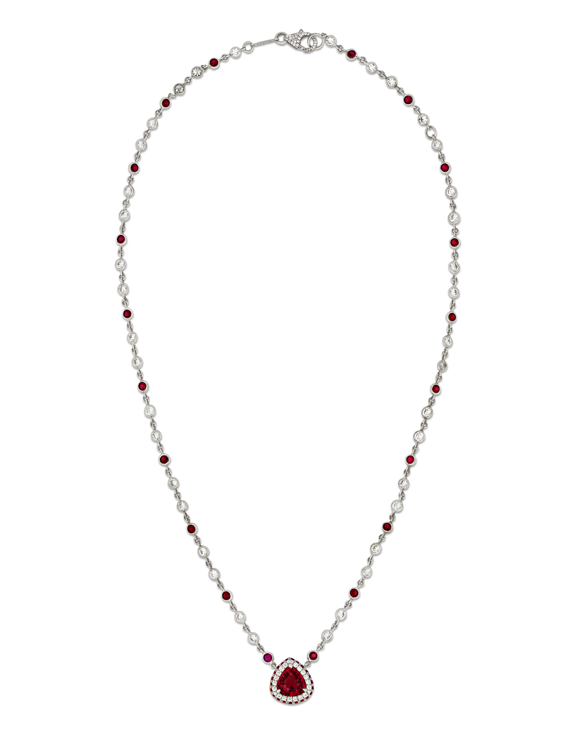 Spinel, Diamond and Ruby Necklace