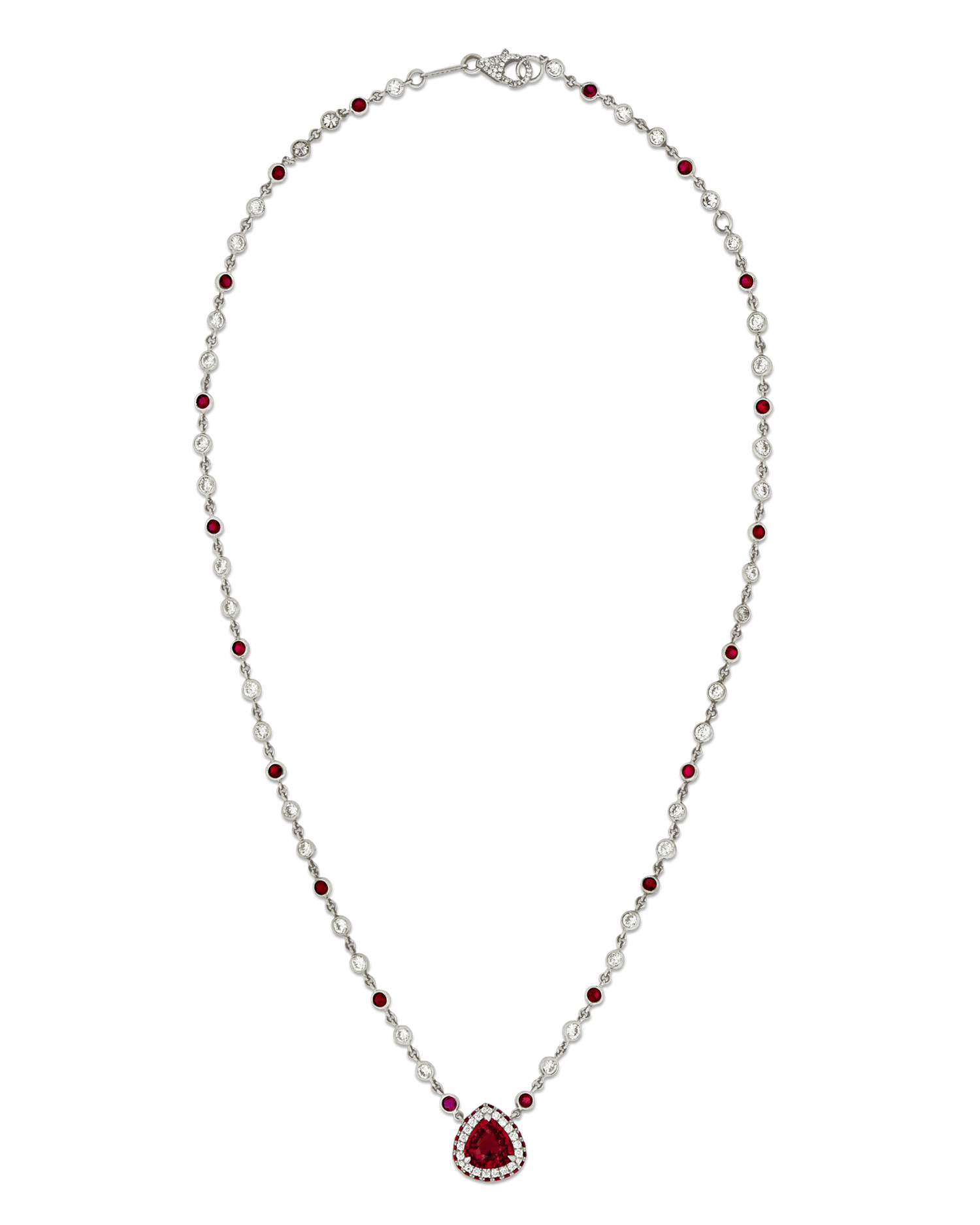 Spinel, Diamond and Ruby Necklace