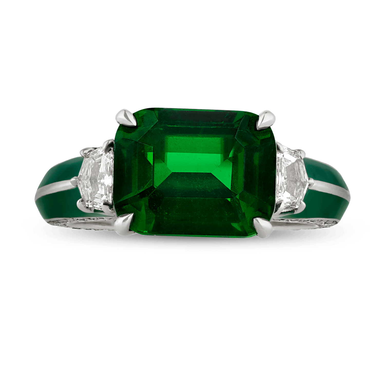 Tsavorite and Diamond Ring, 5.10 Carats