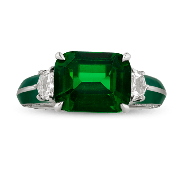 Tsavorite and Diamond Ring, 5.10 Carats