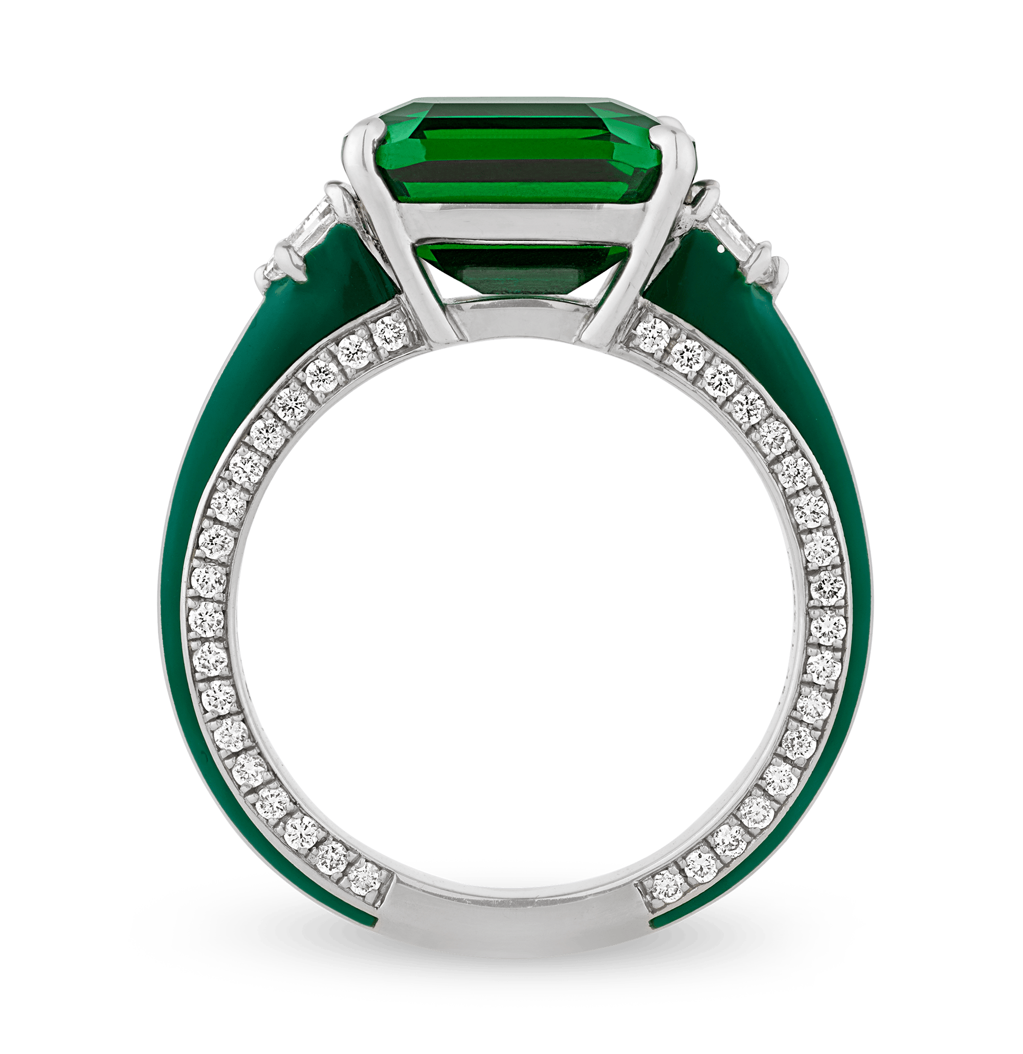 Tsavorite and Diamond Ring, 5.10 Carats