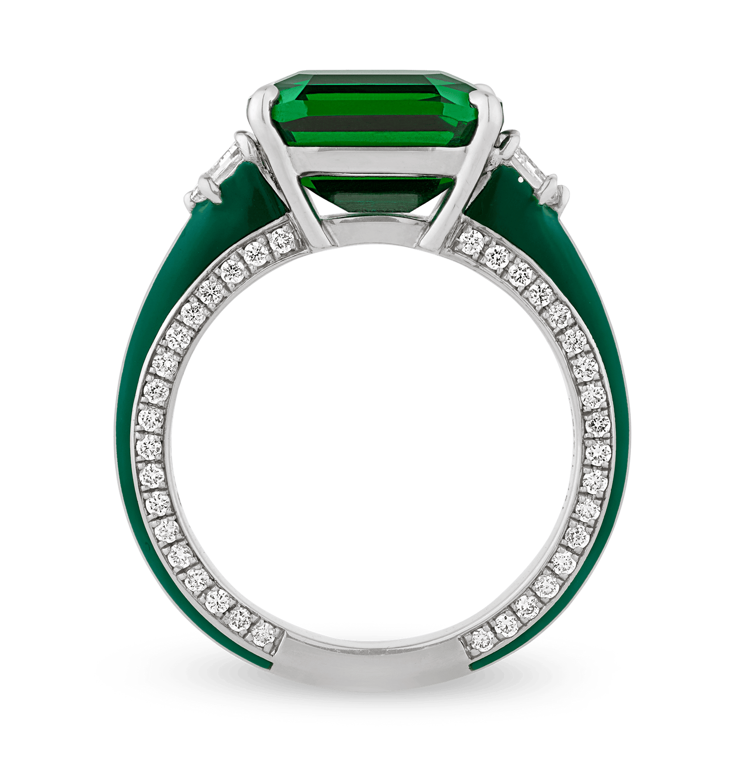 Tsavorite and Diamond Ring, 5.10 Carats