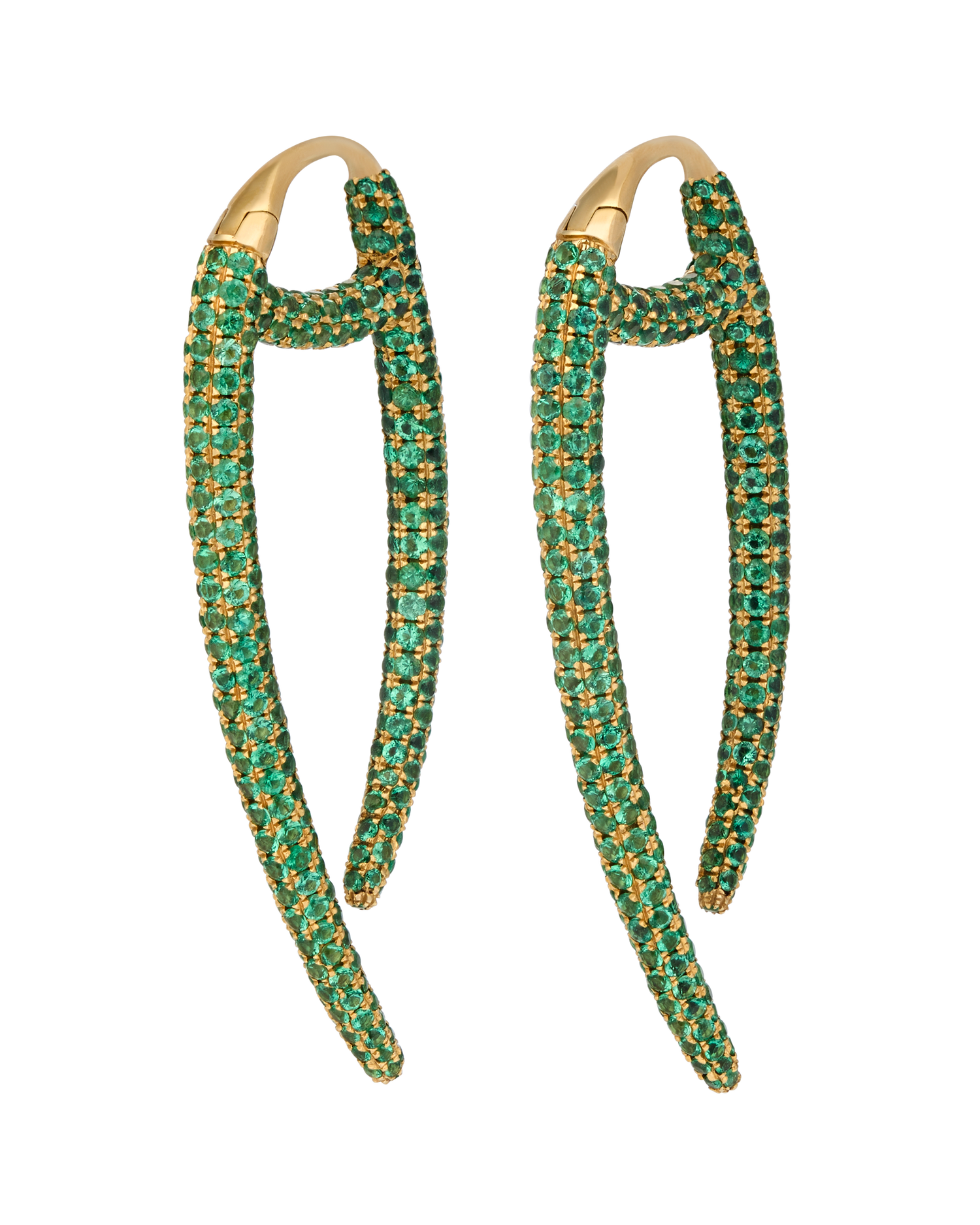 Emerald Drop Earrings, 7.18 Carats