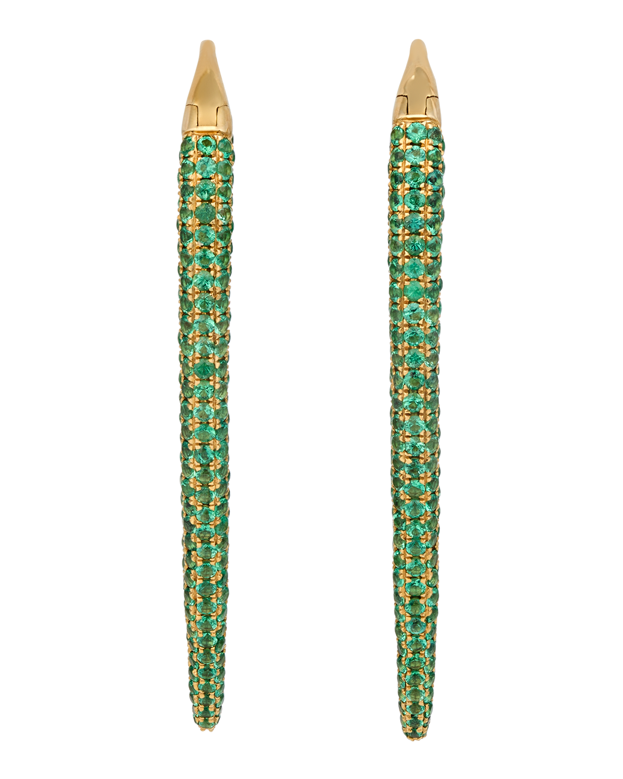 Emerald Drop Earrings, 7.18 Carats