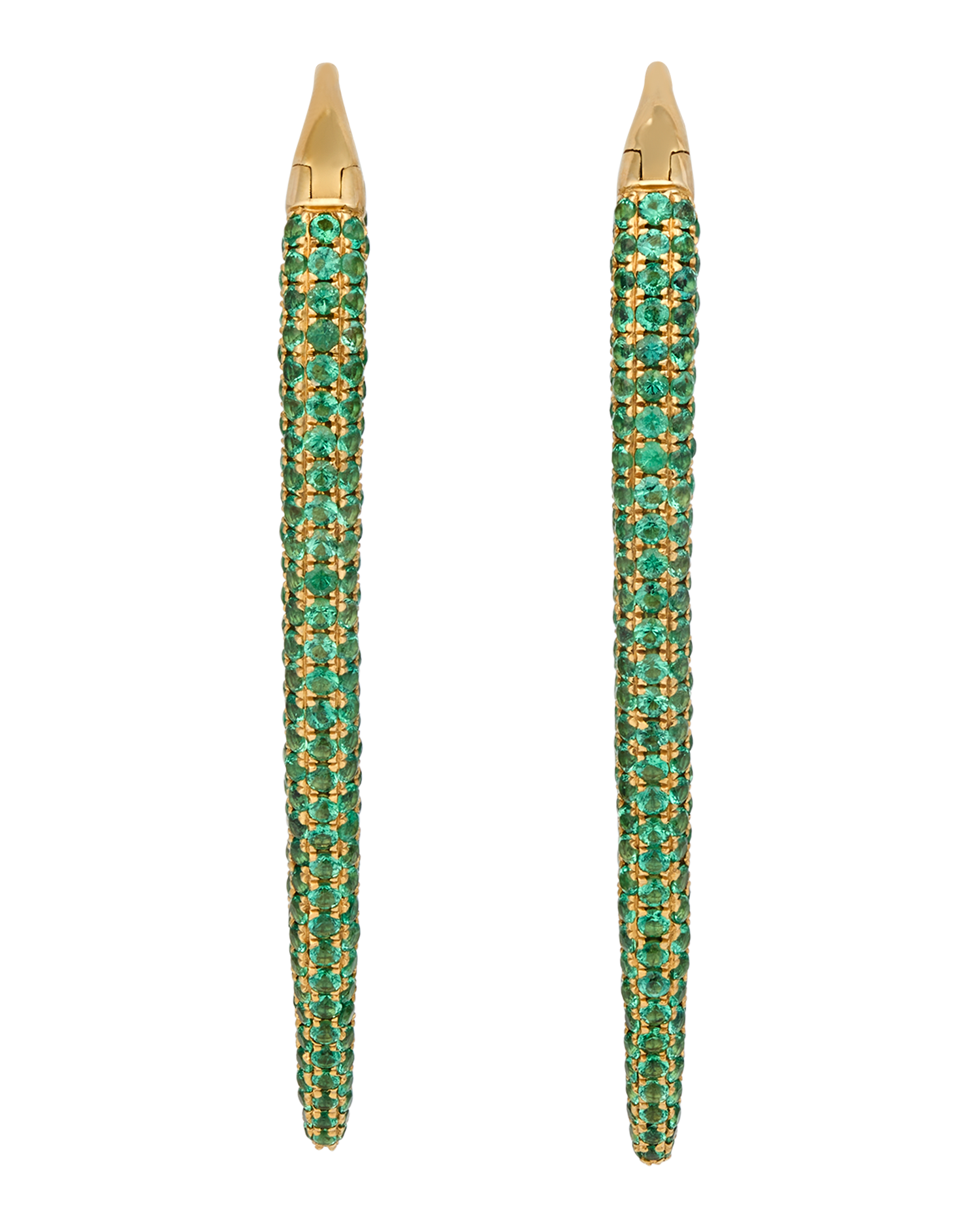 Emerald Drop Earrings, 7.18 Carats