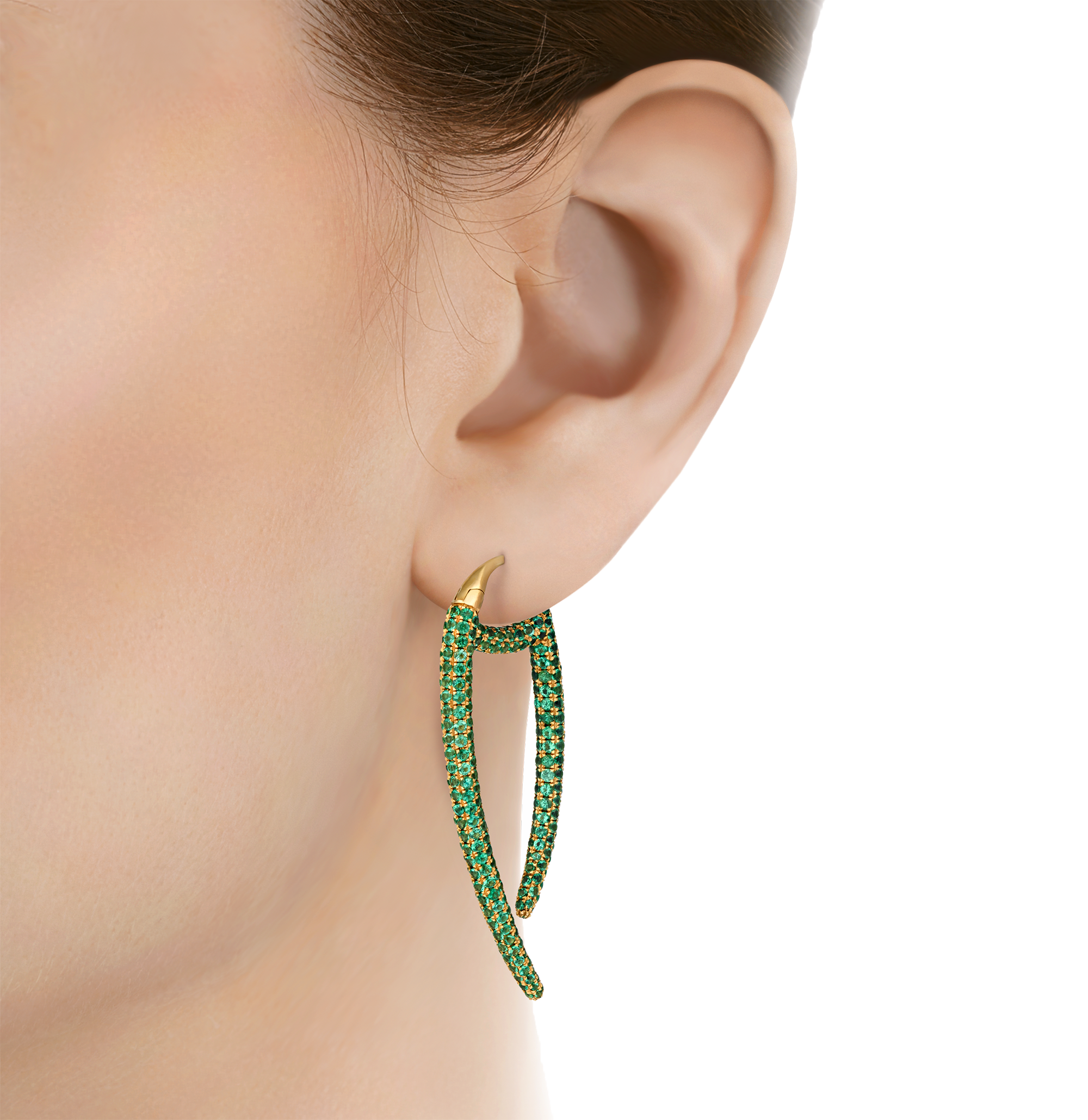 Emerald Drop Earrings, 7.18 Carats