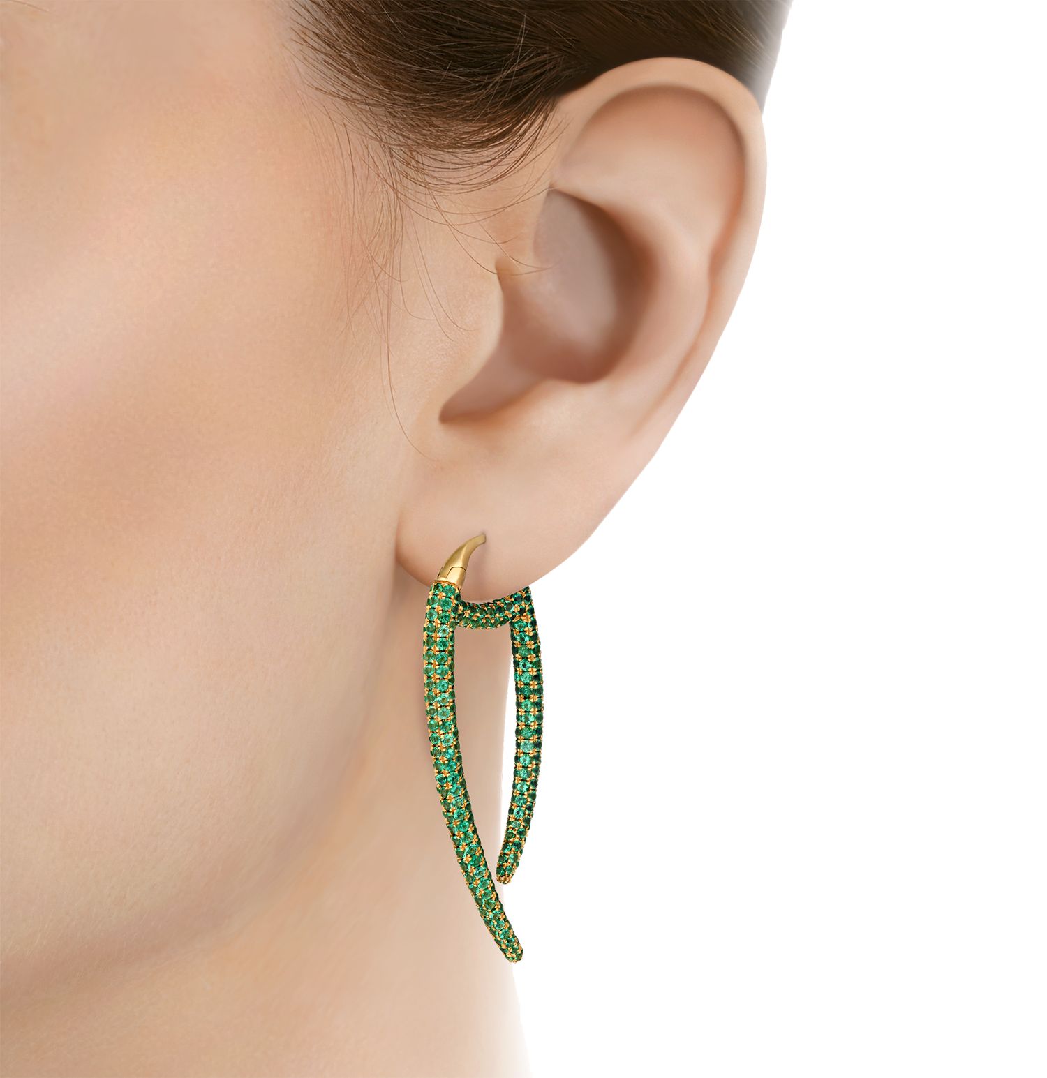 Emerald Drop Earrings, 7.18 Carats