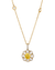 Yellow Diamond Flower Pendant, 1.54 Carats