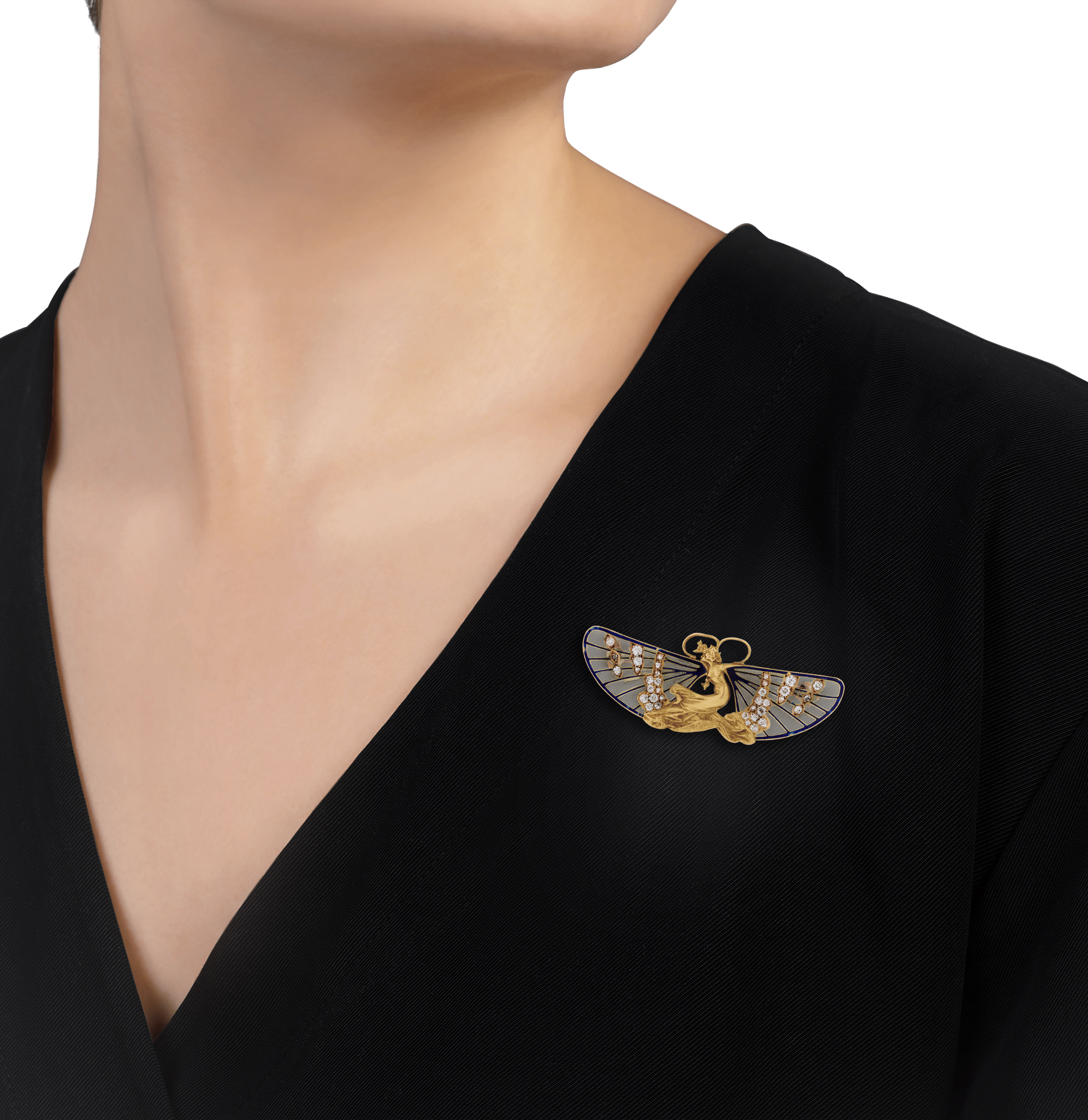 René Lalique Butterfly Woman Brooch