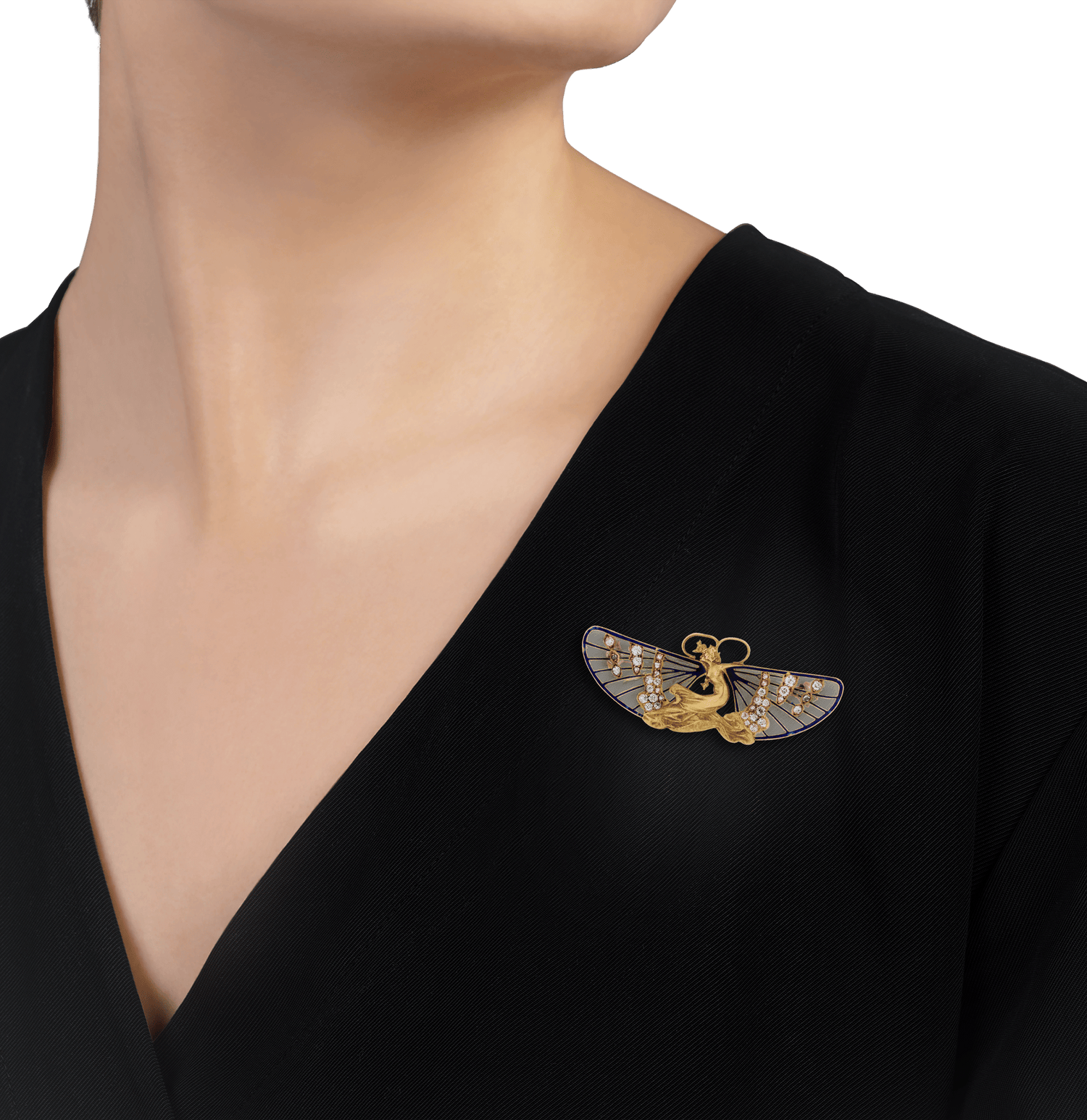 René Lalique Butterfly Woman Brooch