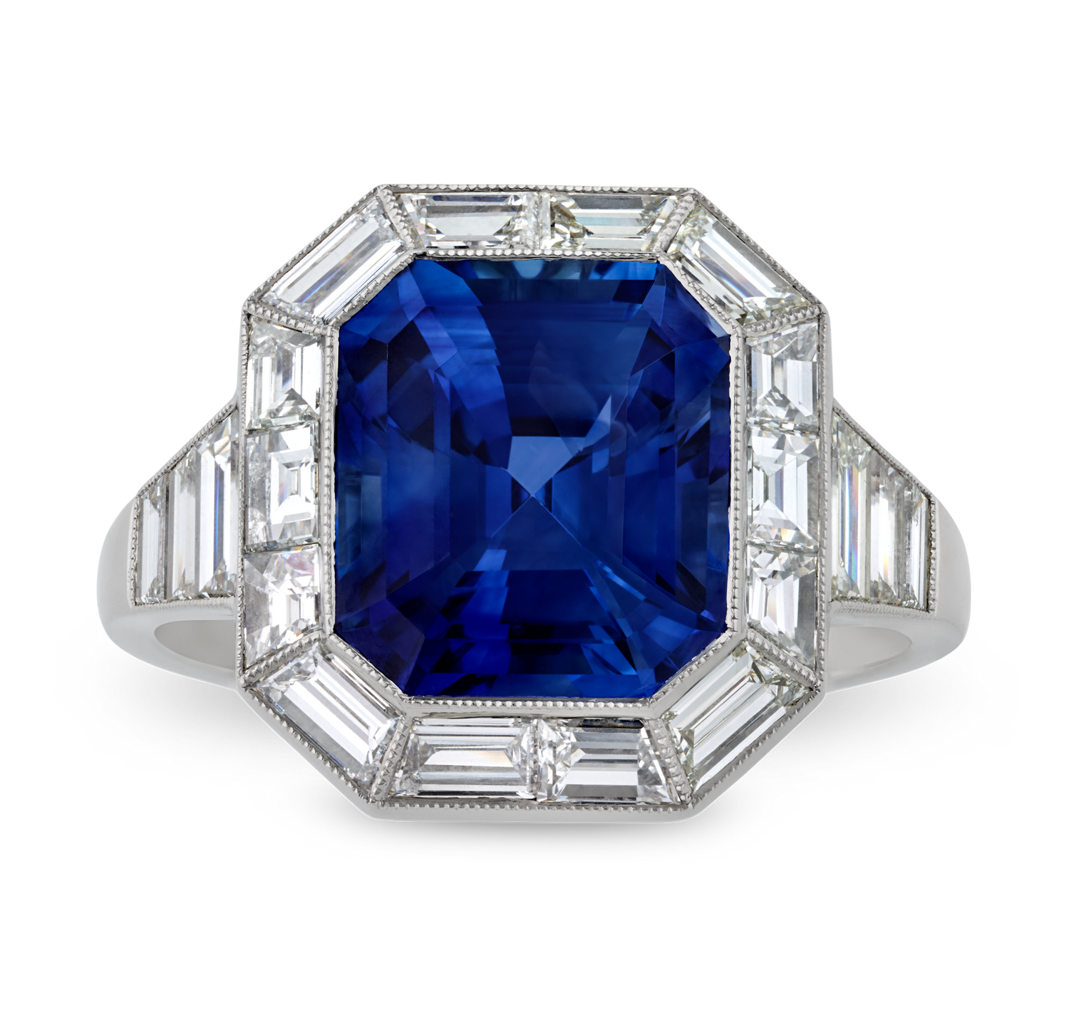 Royal Blue Ceylon Sapphire Ring, 4.71 Carats