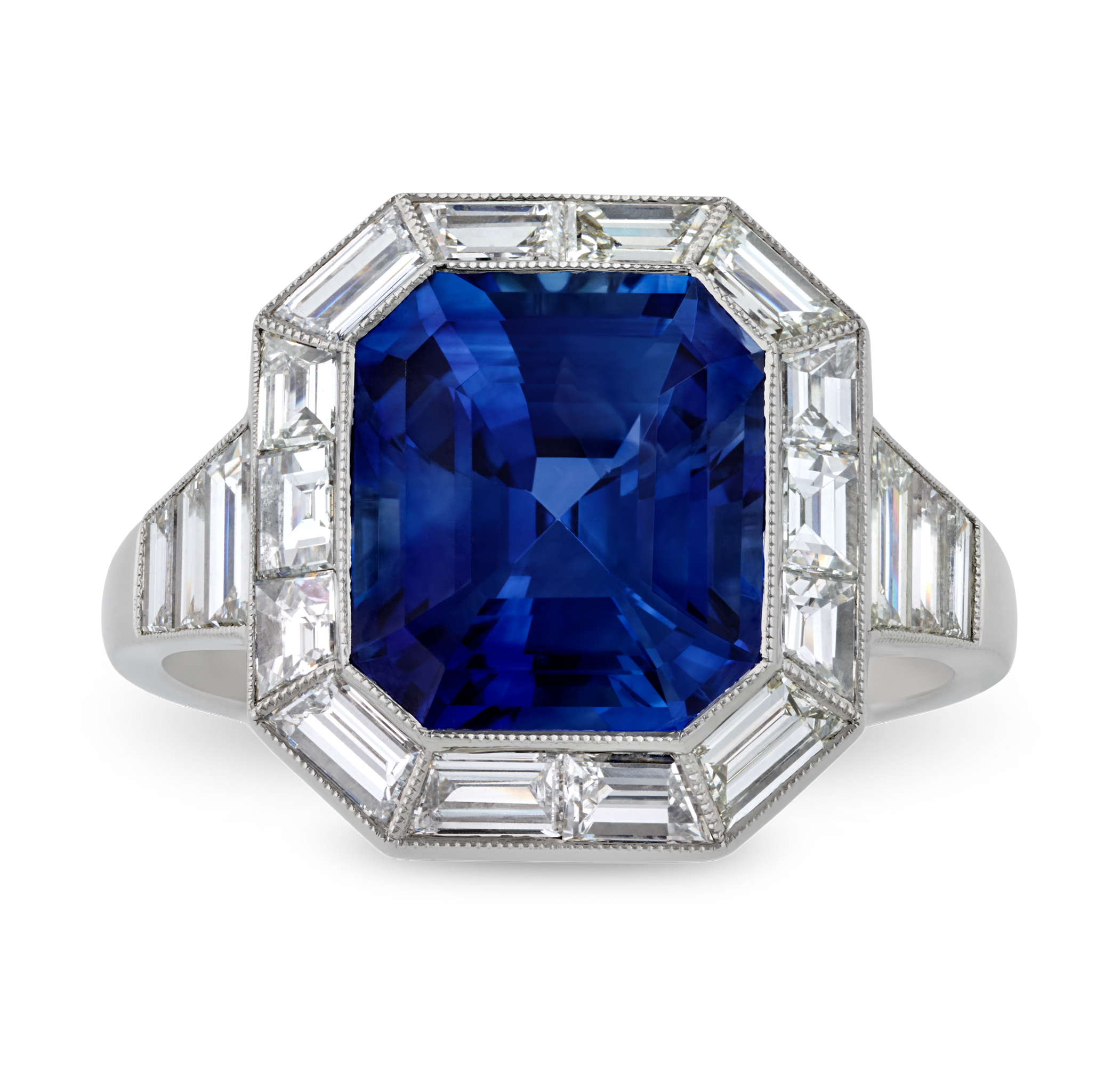 Royal Blue Ceylon Sapphire Ring, 4.71 Carats