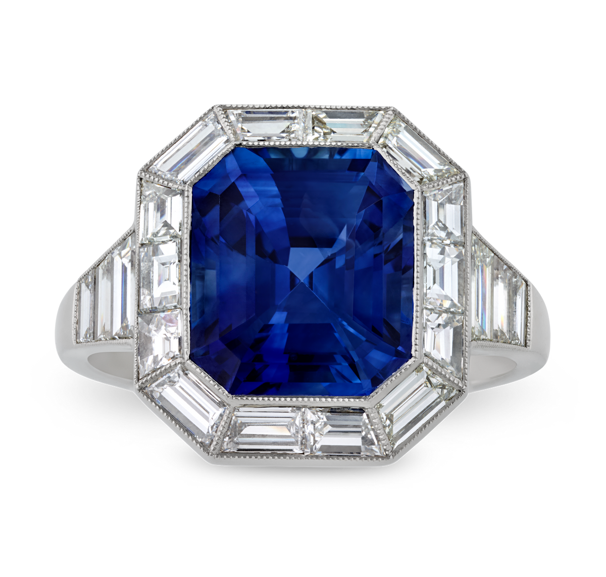 Royal Blue Ceylon Sapphire Ring, 4.71 Carats