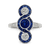 Sapphire and Diamond Stoplight Ring