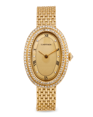Cartier Baignoire Gold and Diamond Watch