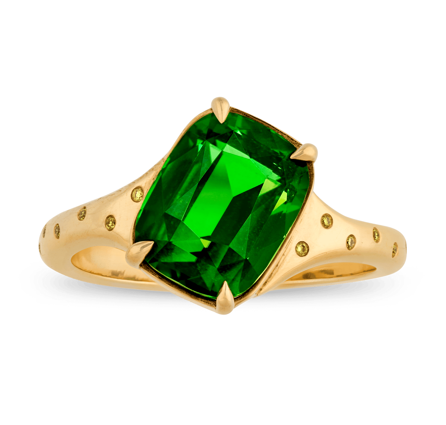 Rebecca Rau Chrome Tourmaline Ring, 3.56 Carats