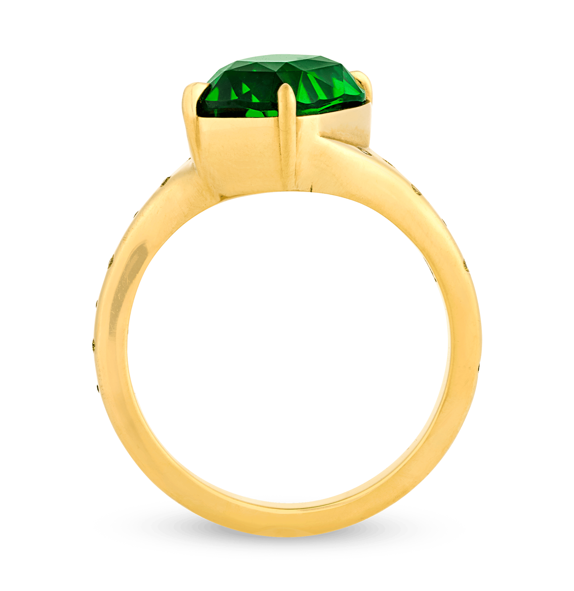 Rebecca Rau Chrome Tourmaline Ring, 3.56 Carats