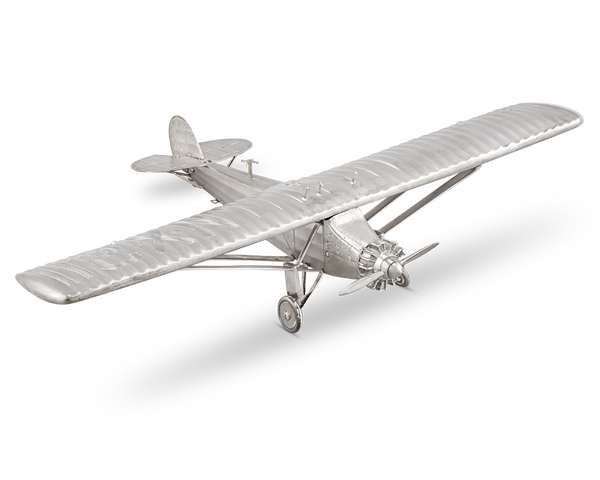 Silver Spirit of St. Louis Airplane Model