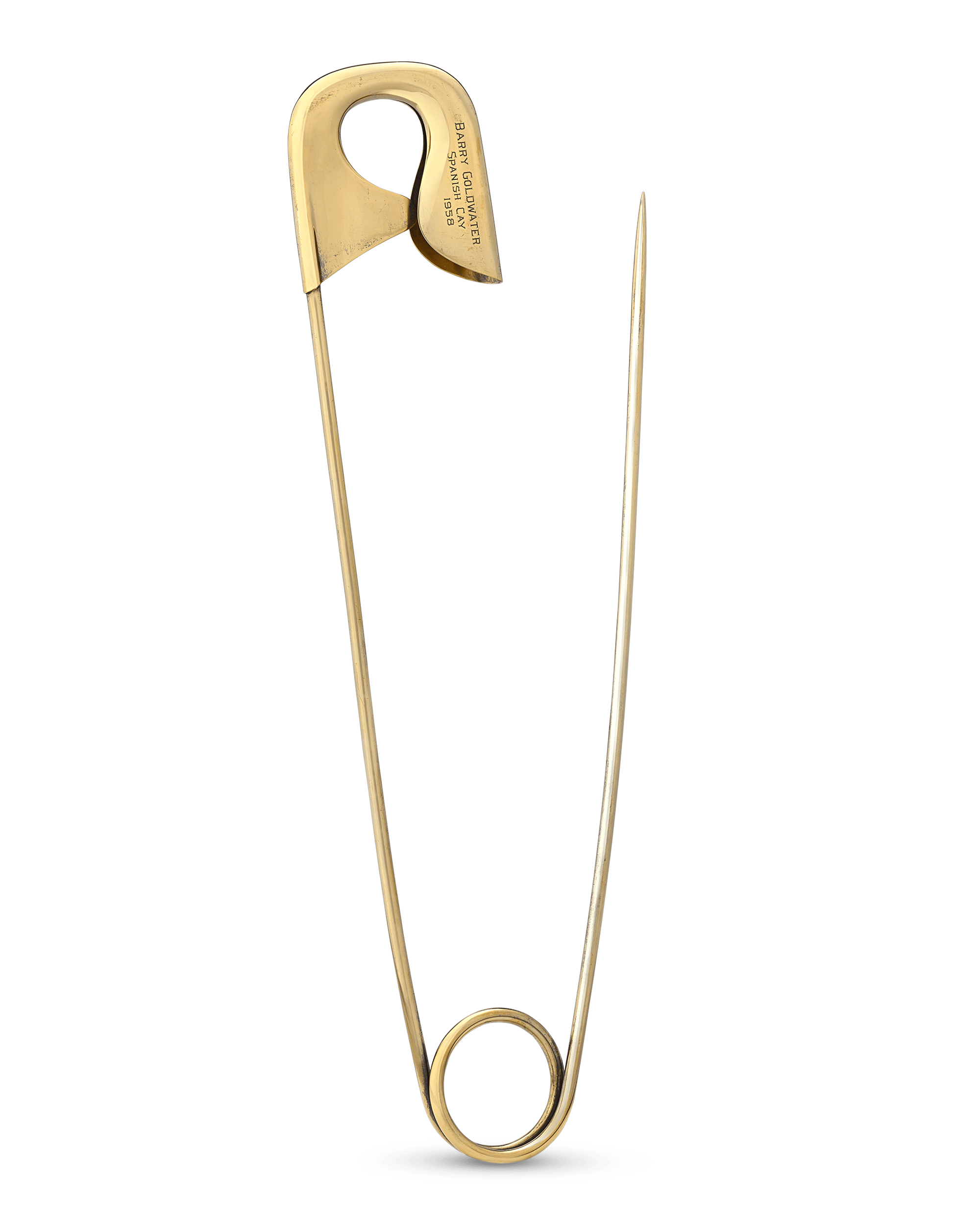 Silver-Gilt Safety Pin Presented to Barry Goldwater