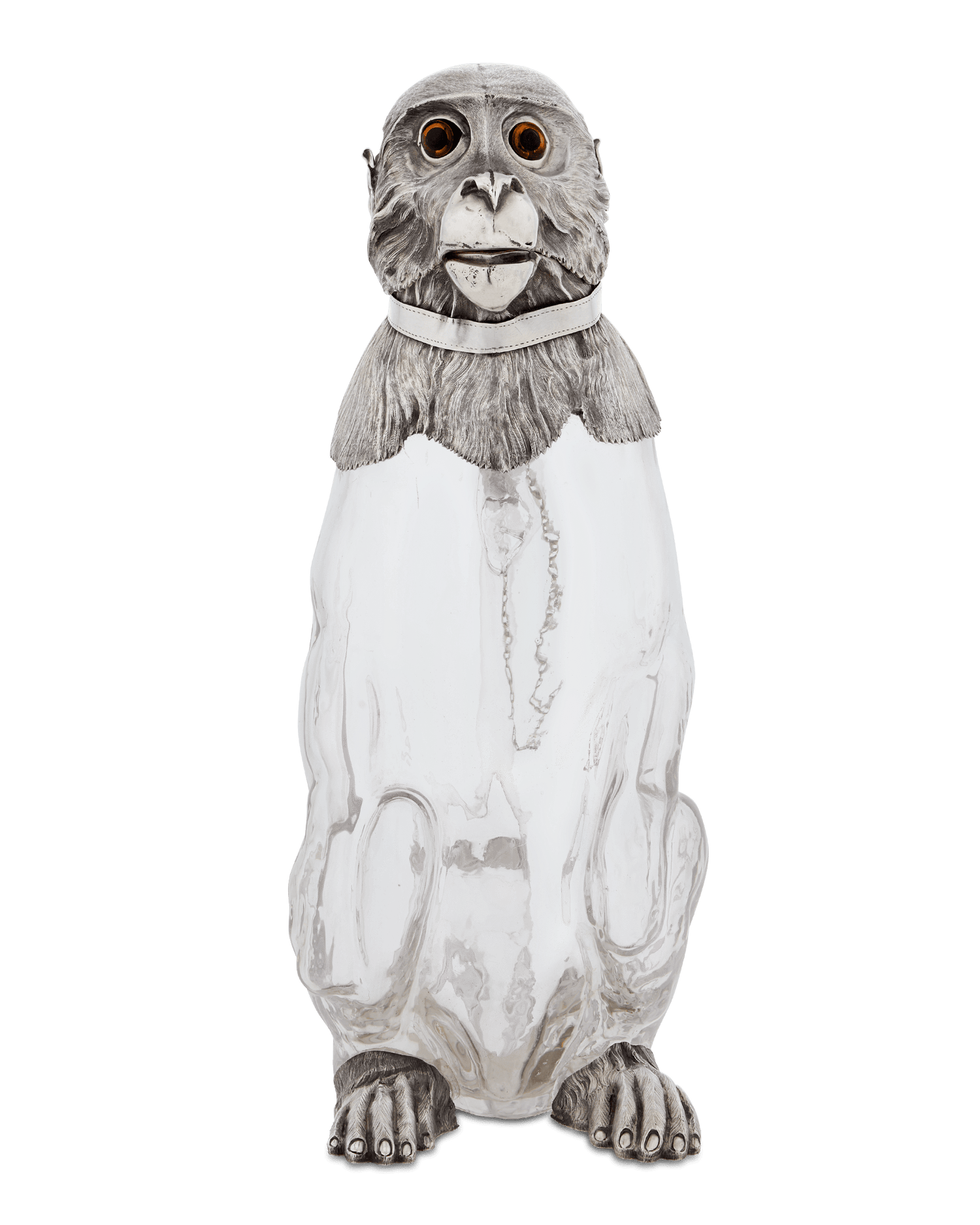 Victorian Silver-Mounted Monkey Claret Jug by Richard Hodd & Son