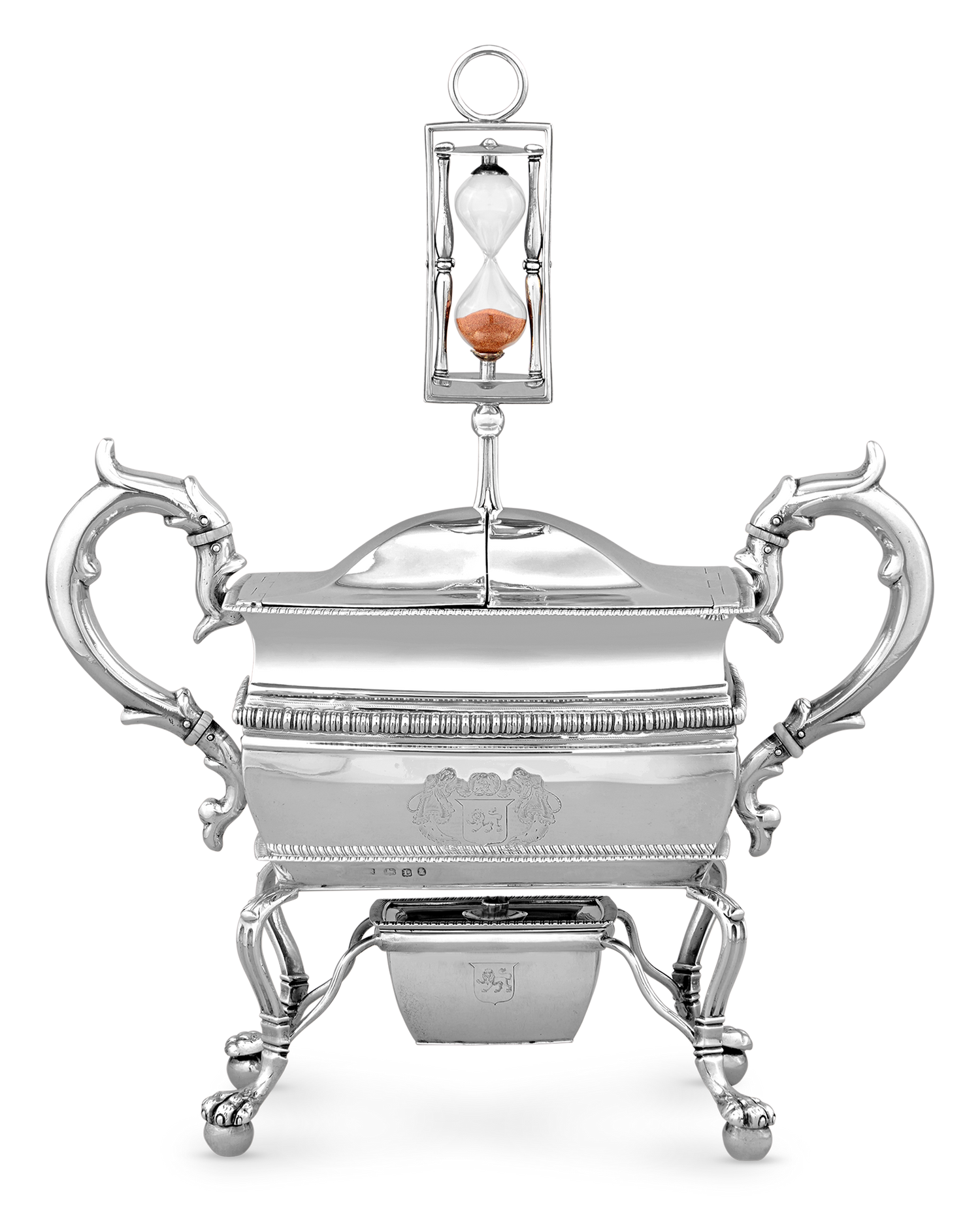 Georgian Silver Egg Coddler with Hourglass by Thomas Radcliffe