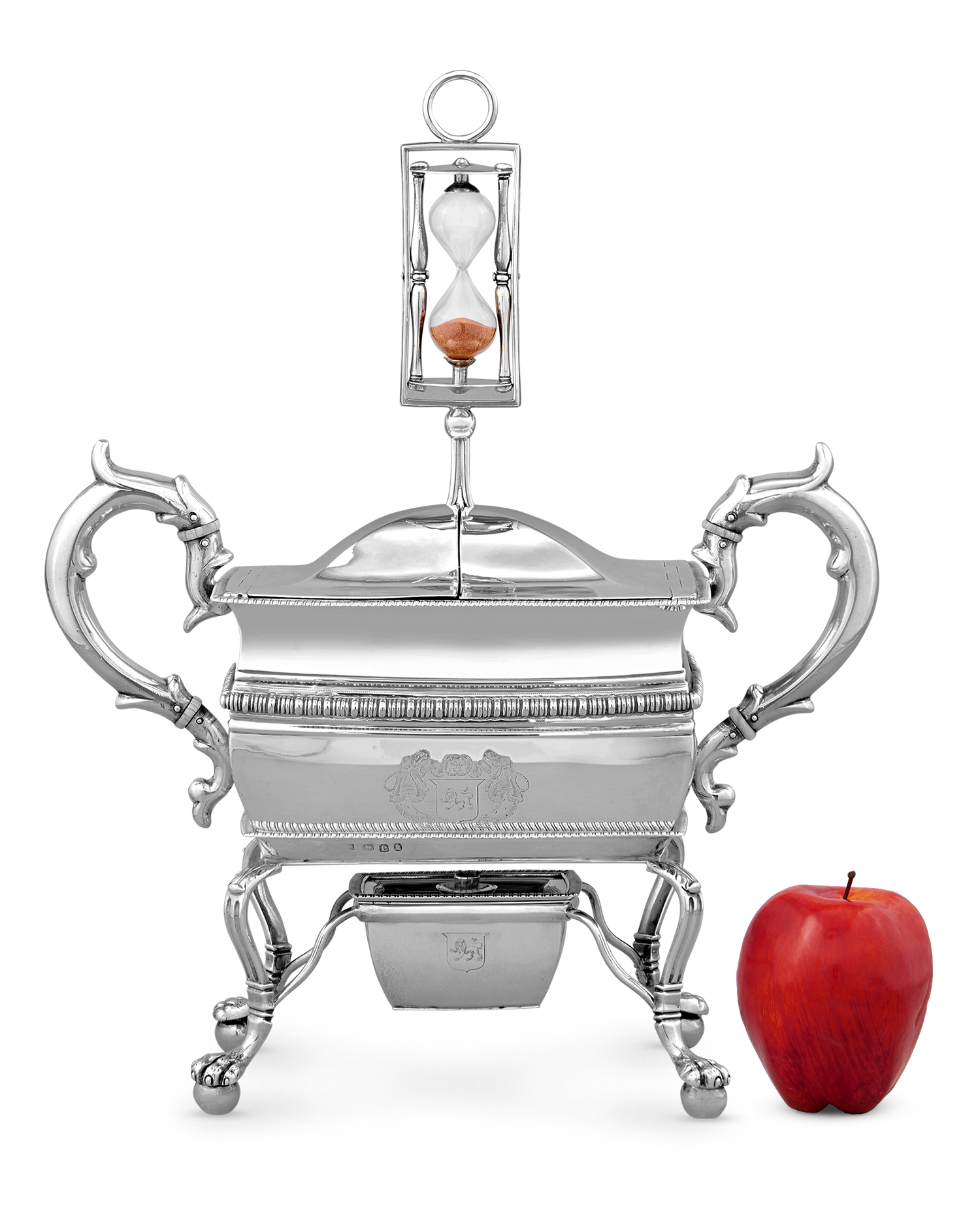 Georgian Silver Egg Coddler with Hourglass by Thomas Radcliffe