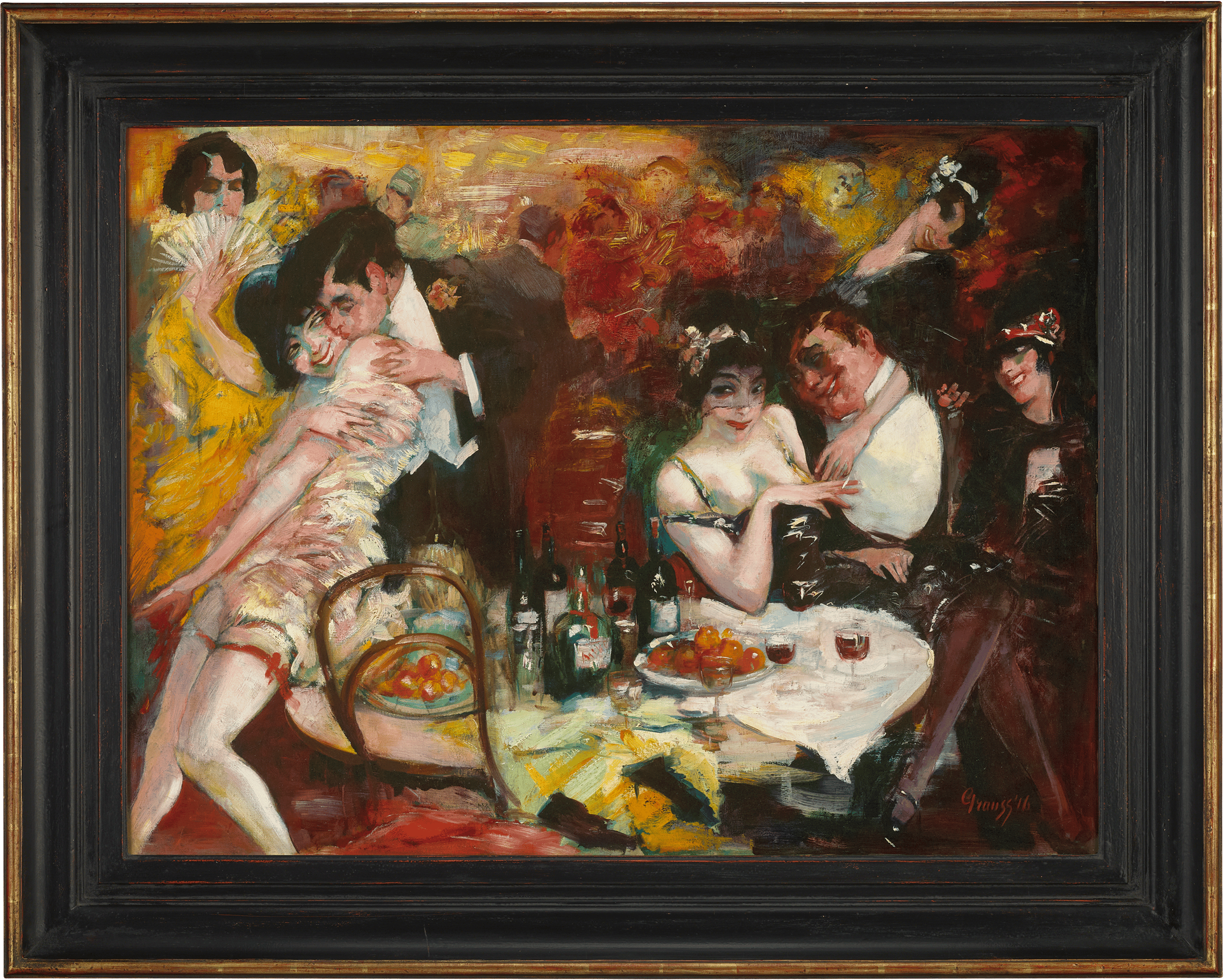 Café Scene by Gerardus Hendrik Geert Grauss