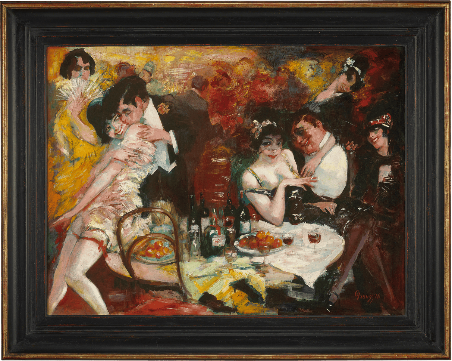Café Scene by Gerardus Hendrik Geert Grauss