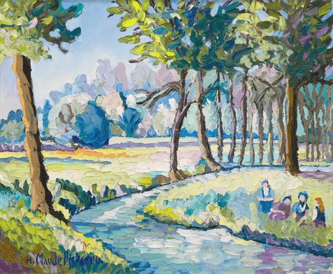 Après-midi au bord de l'eau by H. Claude Pissarro