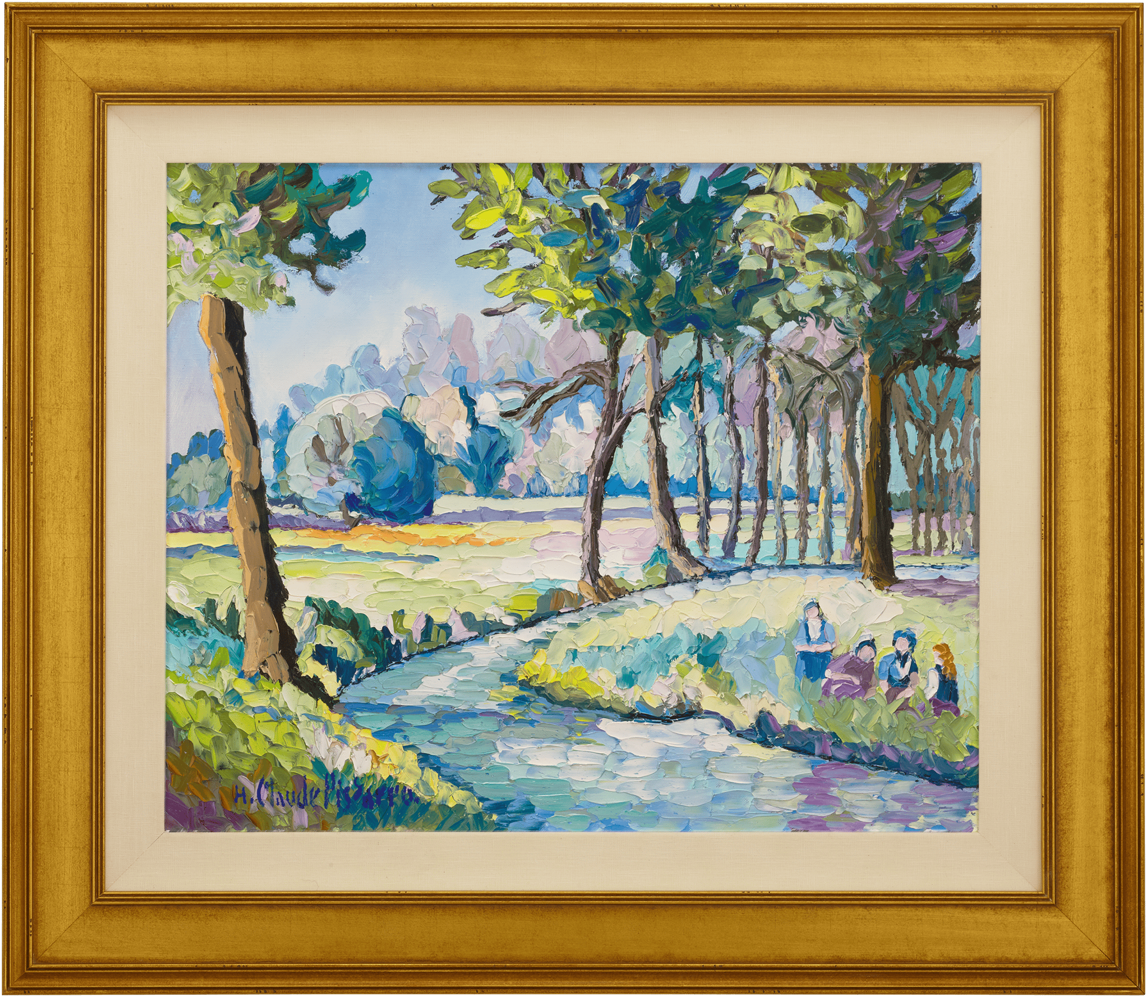 Après-midi au bord de l'eau by H. Claude Pissarro