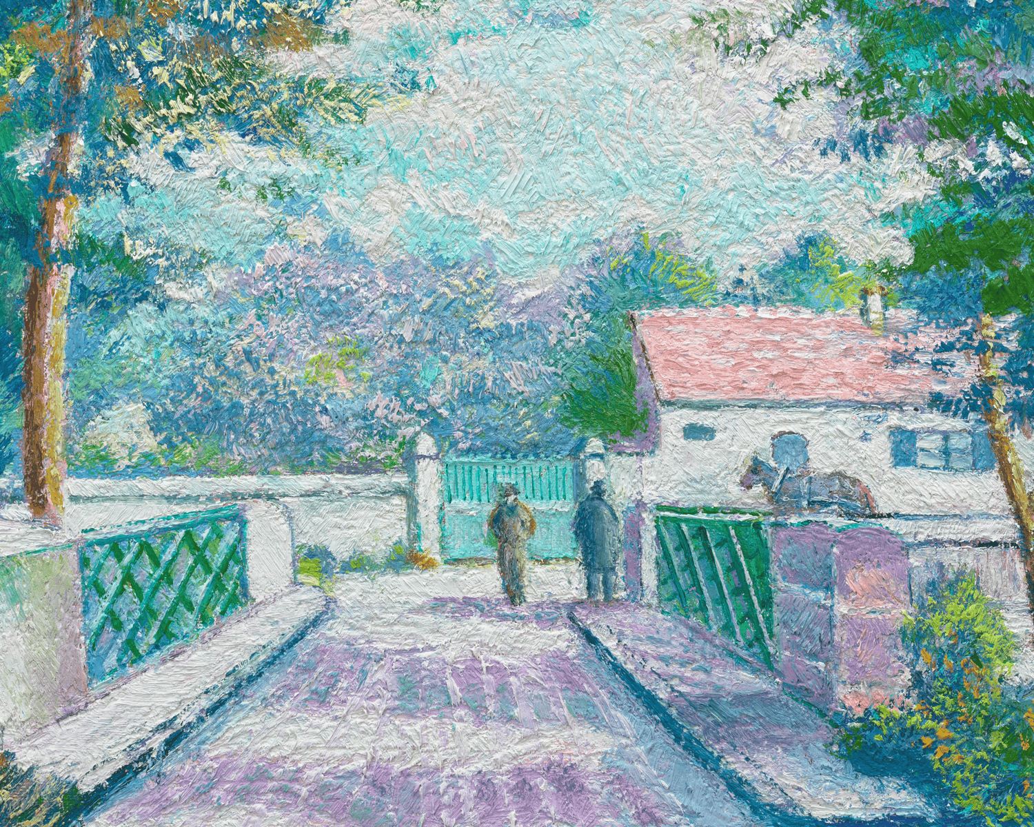 La maison du fils Rétout, près du pont à Berjou by H. Claude Pissarro