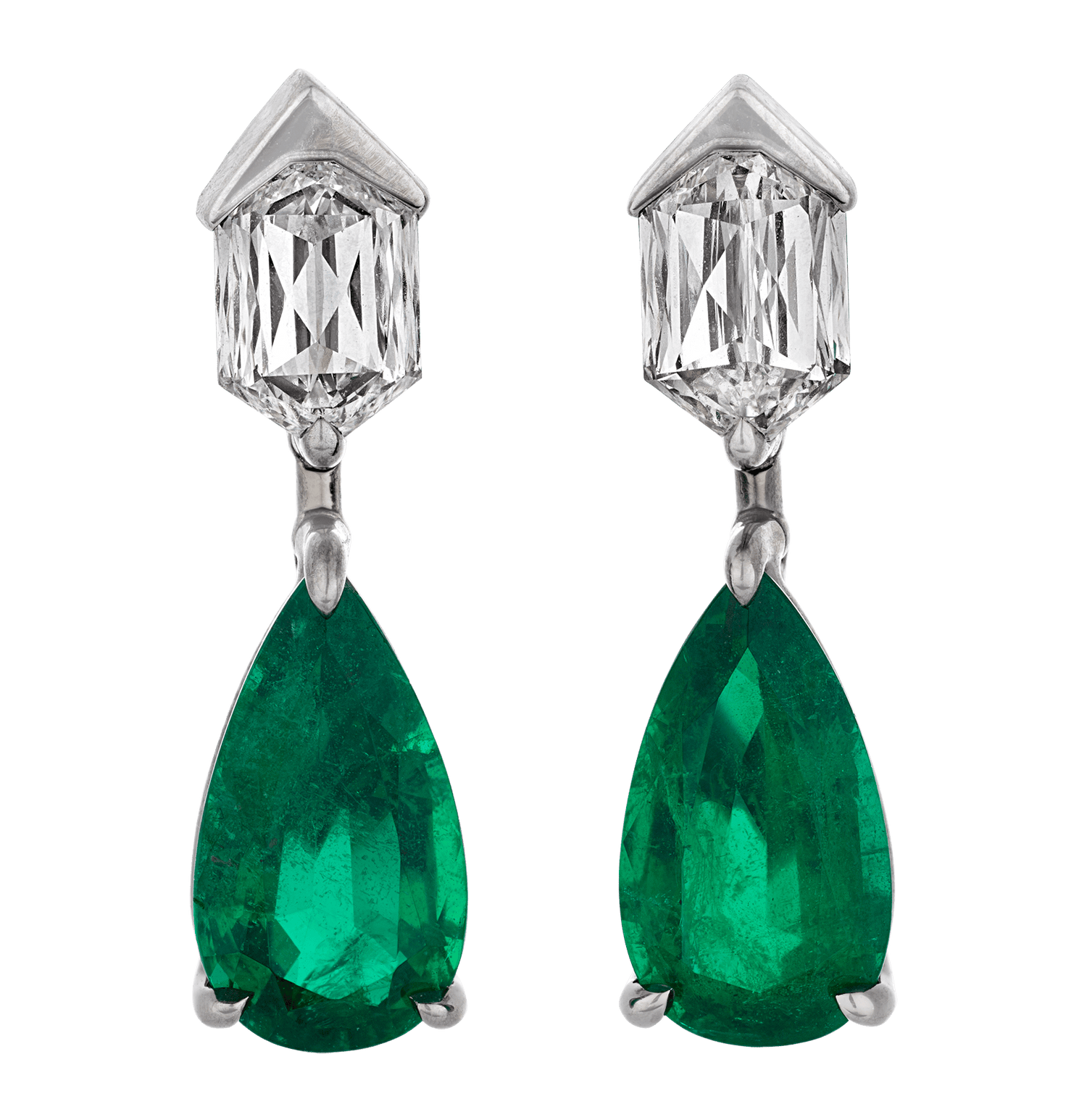 Emerald Earrings, 4.80 Carats