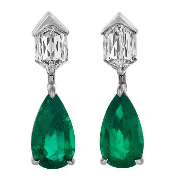 Emerald Earrings, 4.80 Carats