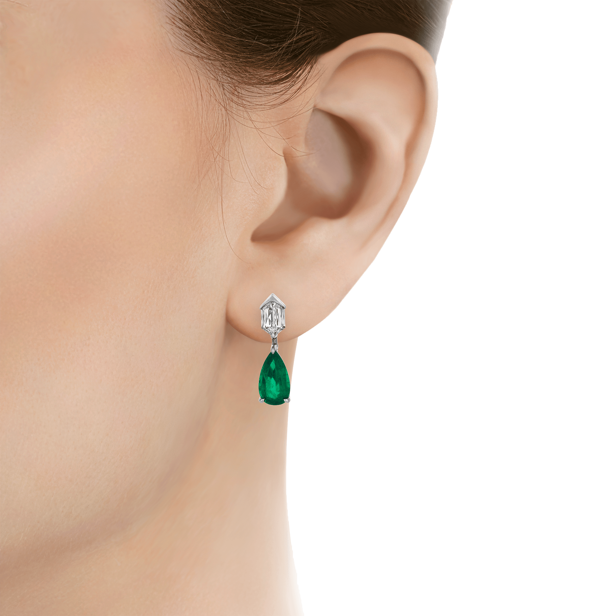 Emerald Earrings, 4.80 Carats