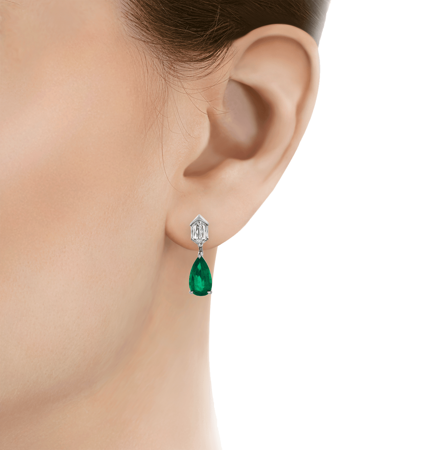 Emerald Earrings, 4.80 Carats
