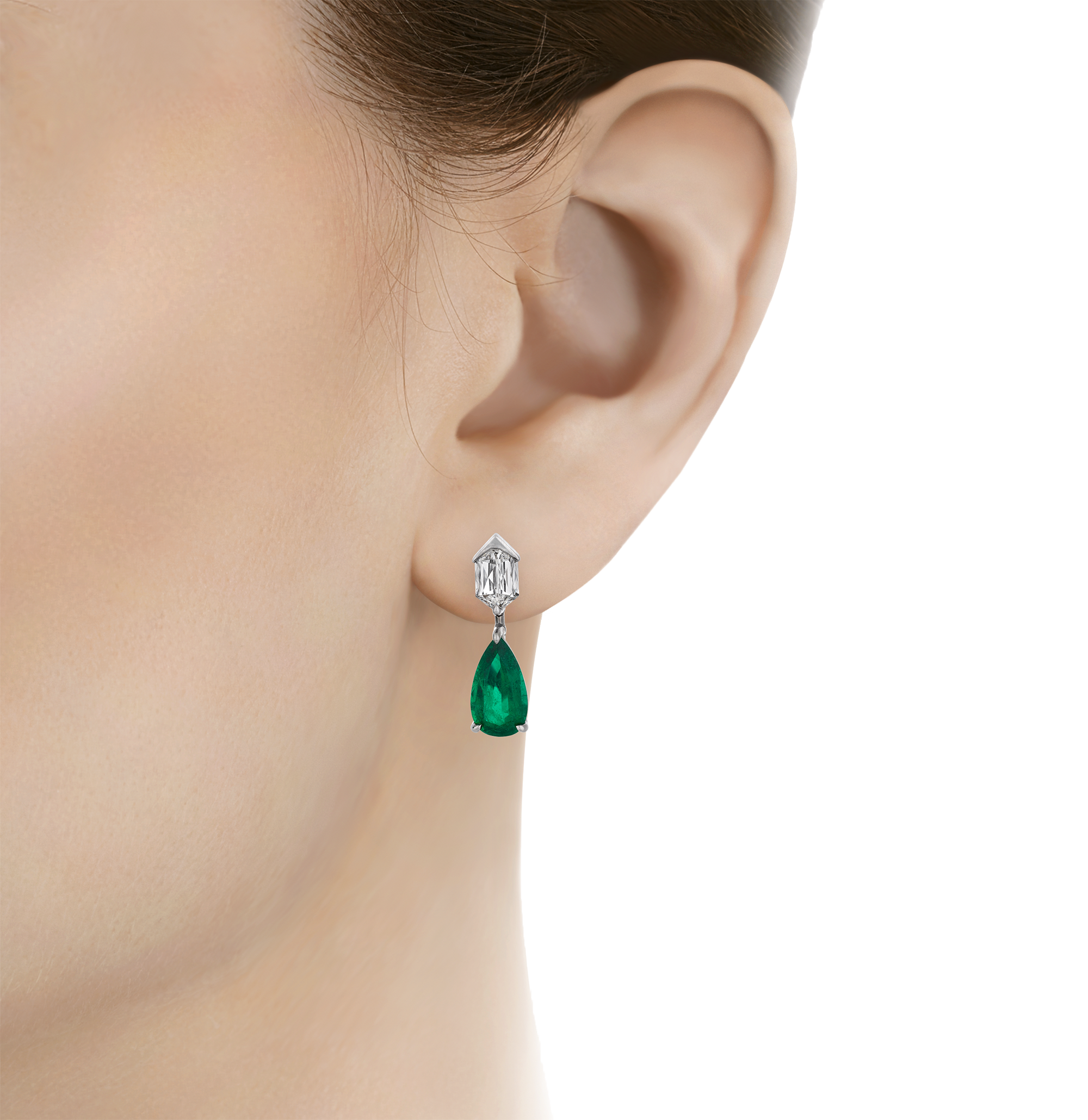 Emerald Earrings, 4.80 Carats